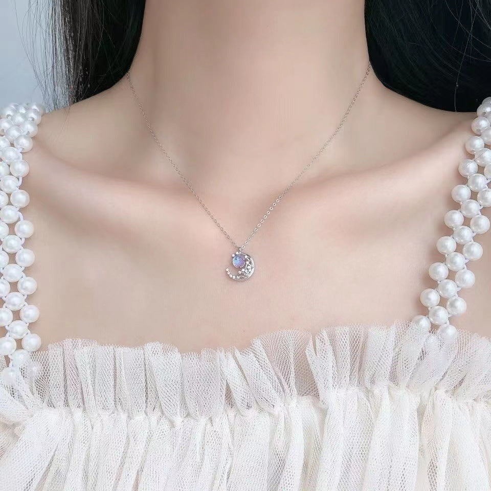✨ Collier Étoile & Lune – Rêve Céleste