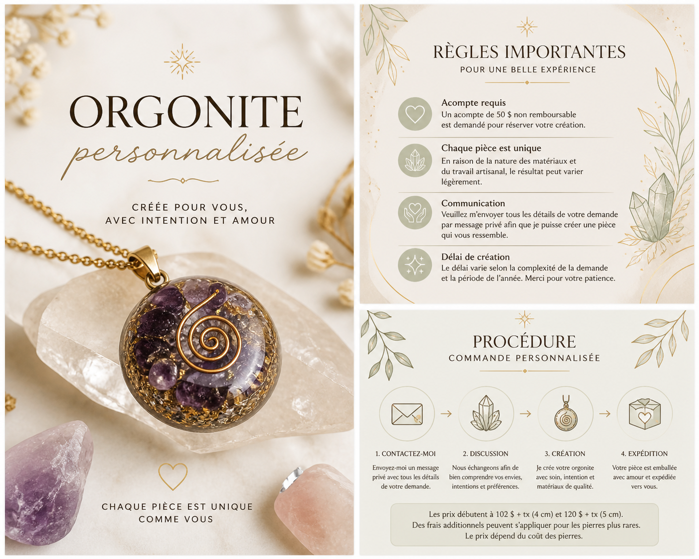 Accompte - Orgonite Personnalisée
