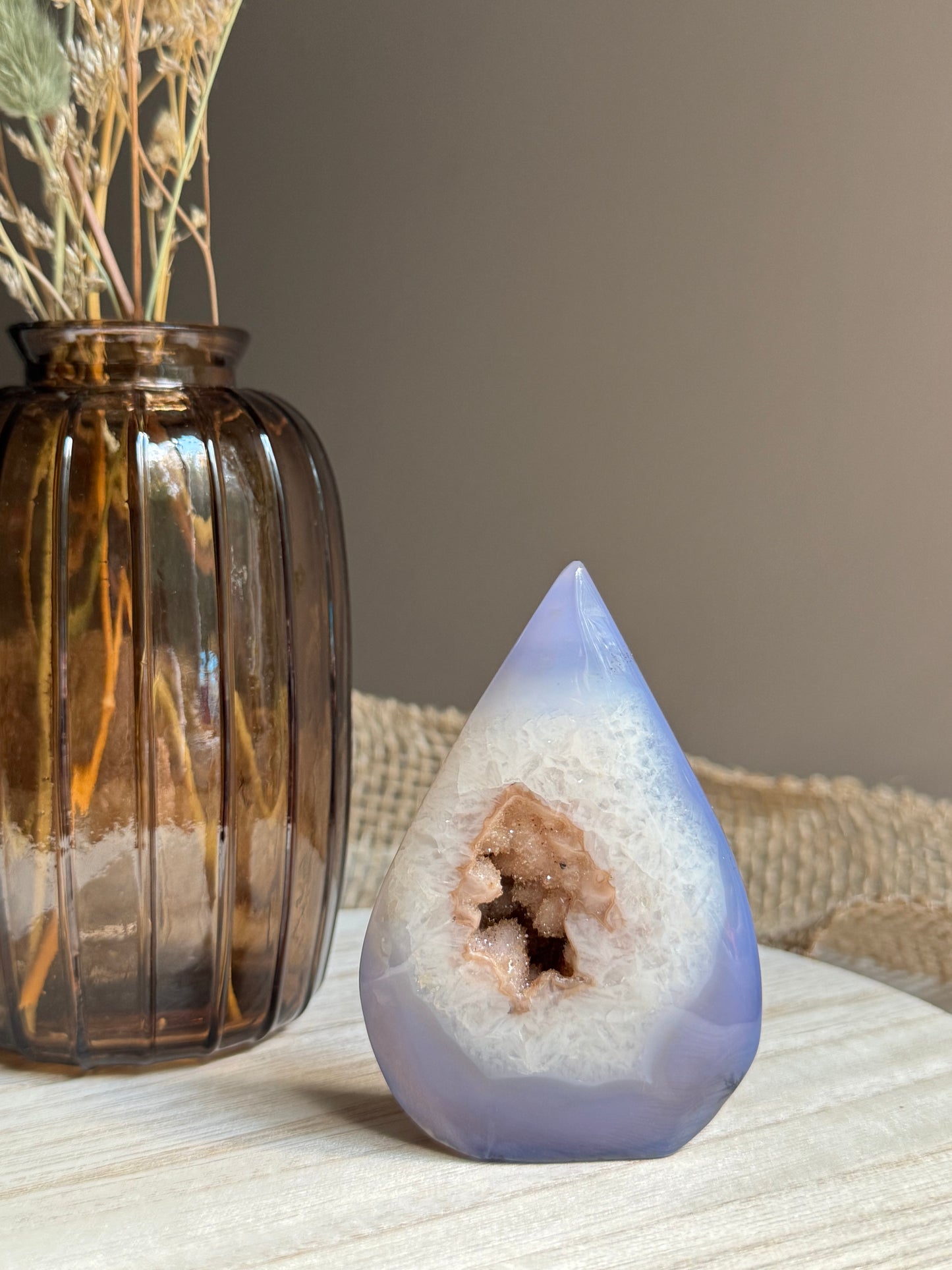 Agate Bleue Druzy | Larme
