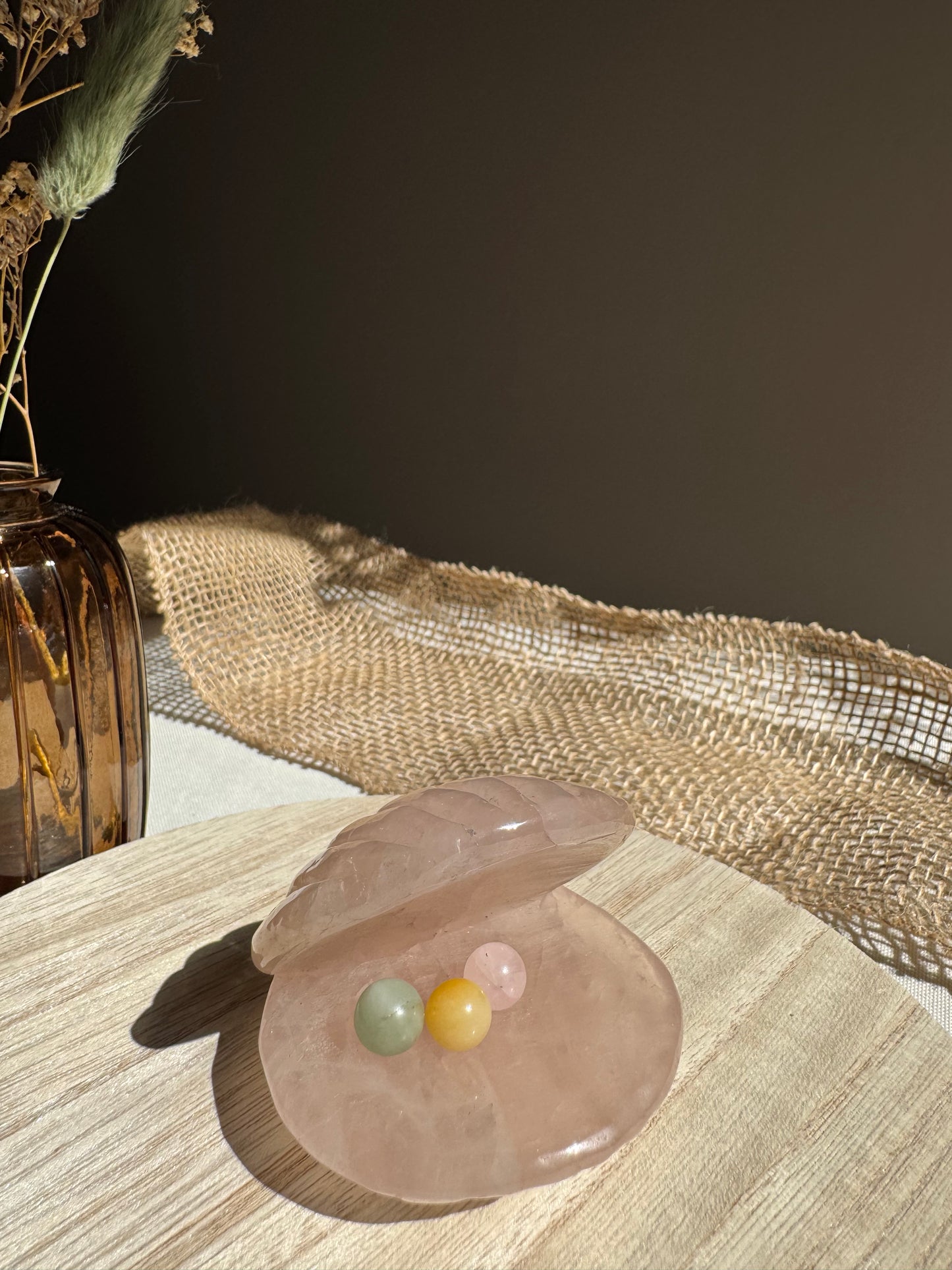 Quartz Rose - Coquillage & Perles