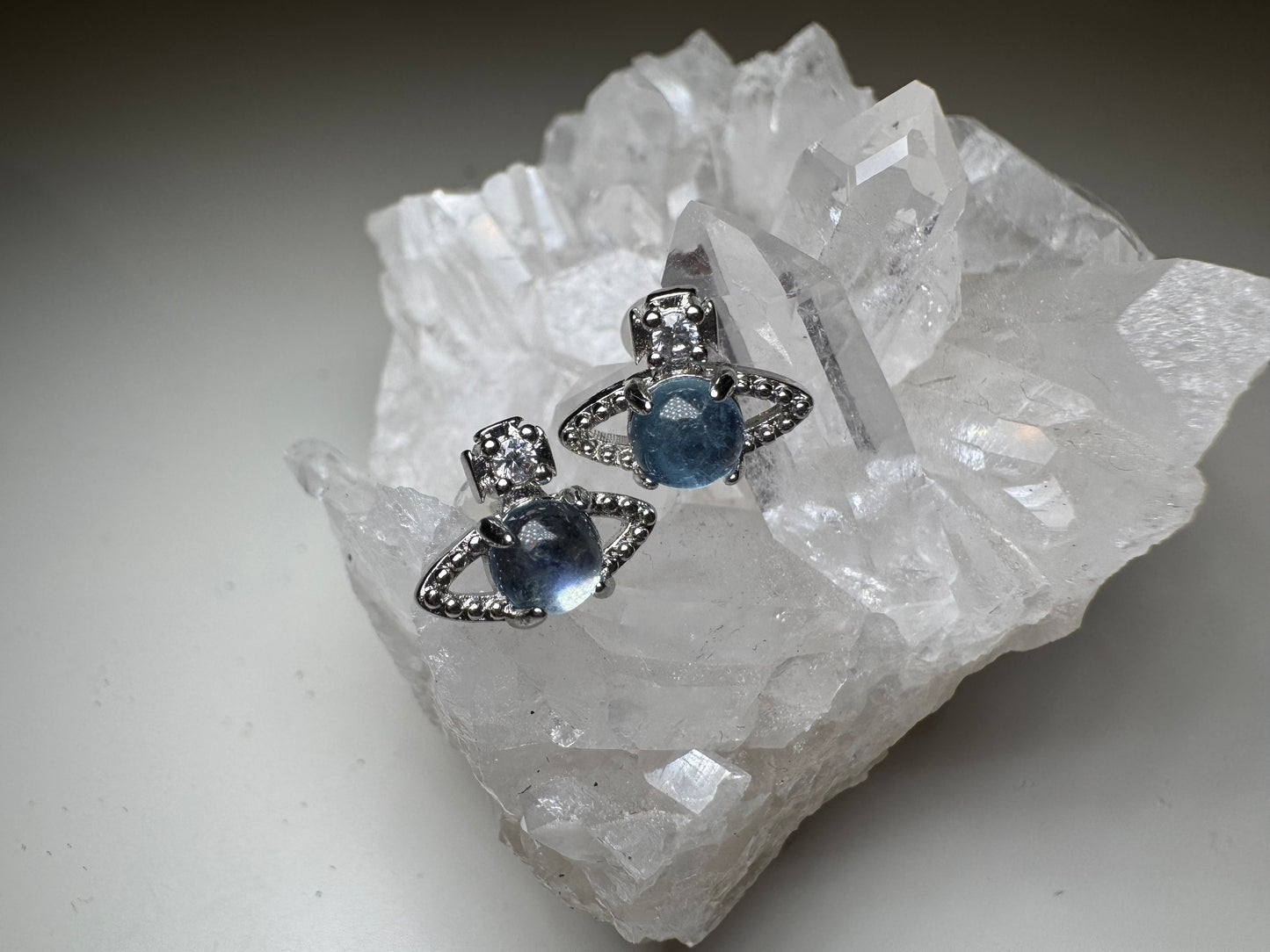 Aigue-Marine - Boucles d'Oreilles