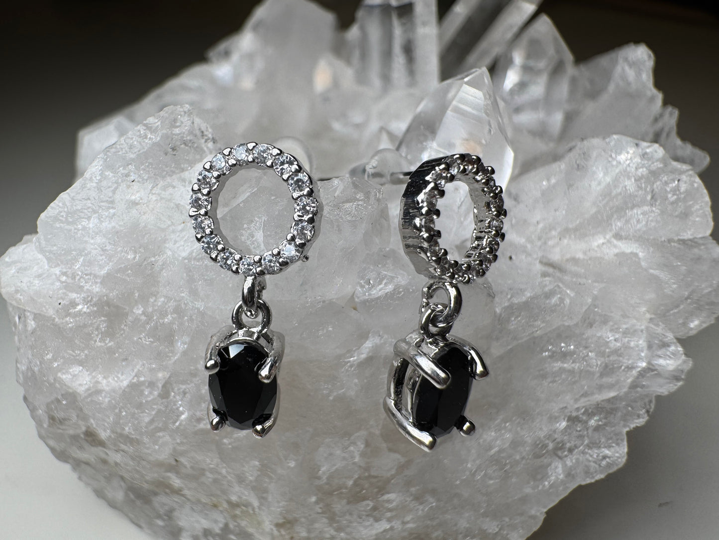 Spinelle Noire - Boucles d'Oreilles