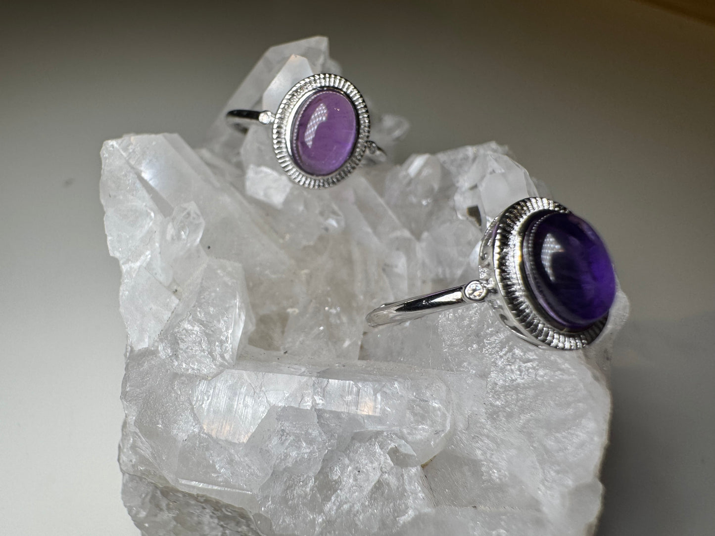 Amethyst - Copper Ring