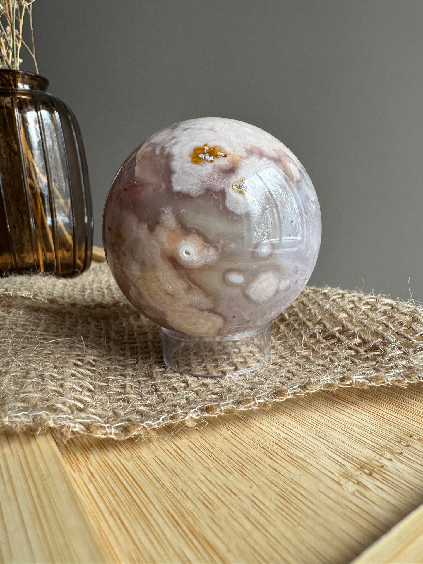 Agate Fleur & Cornaline - Sphère