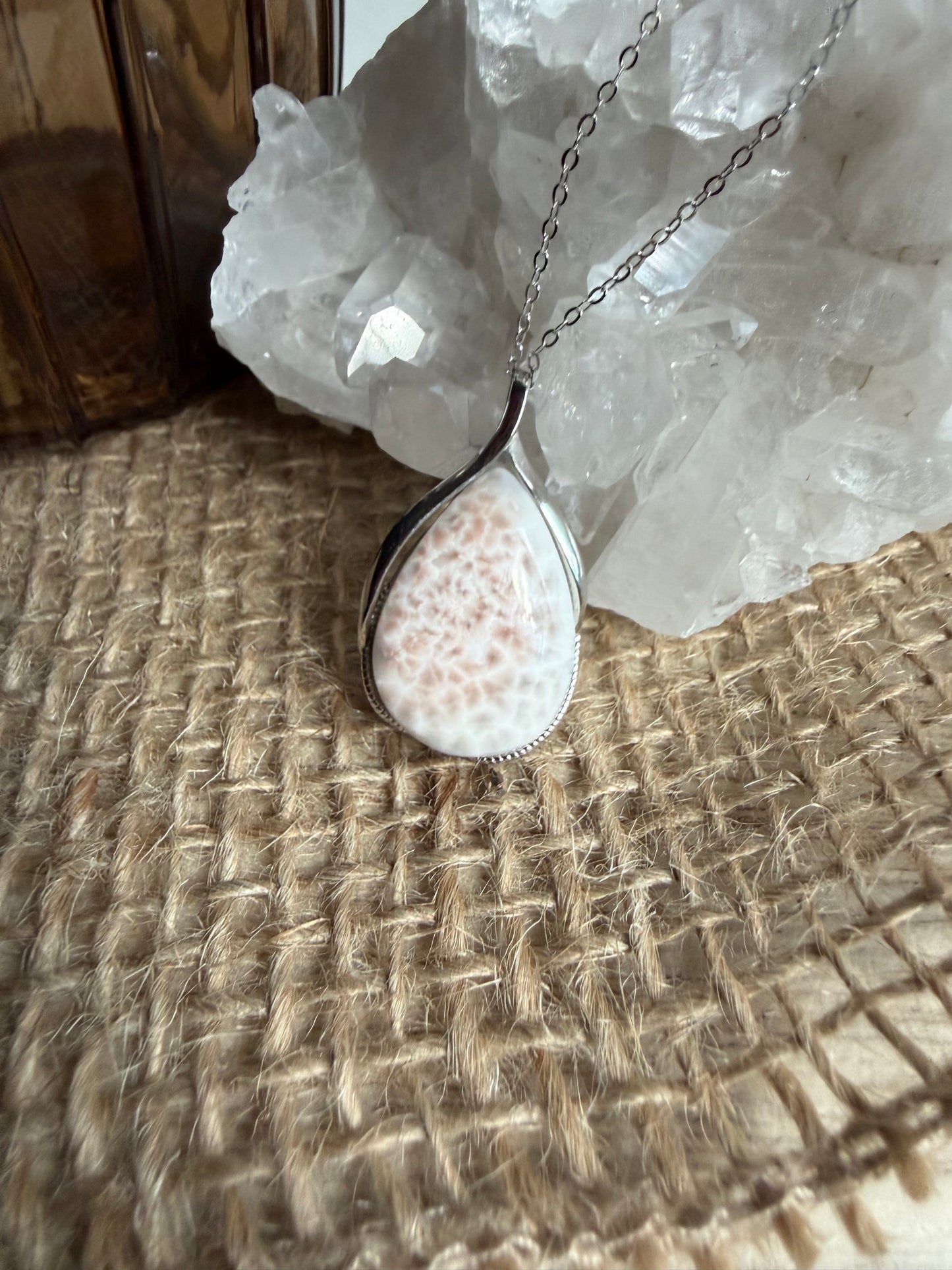 Natrolite - Collier en argent 925
