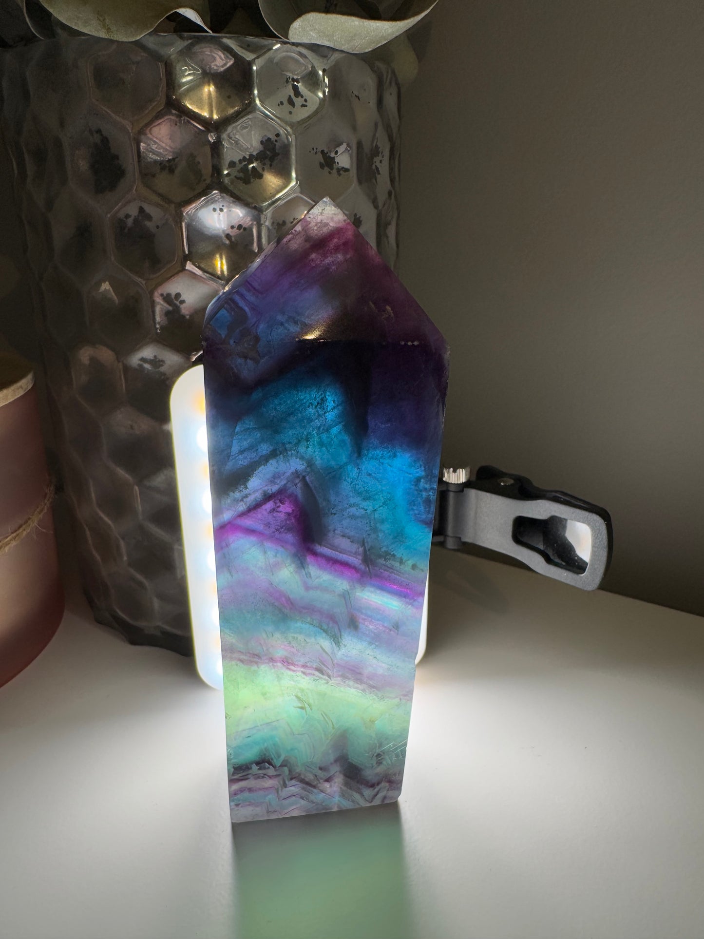 Fluorite Arc-en-ciel | Tour carré