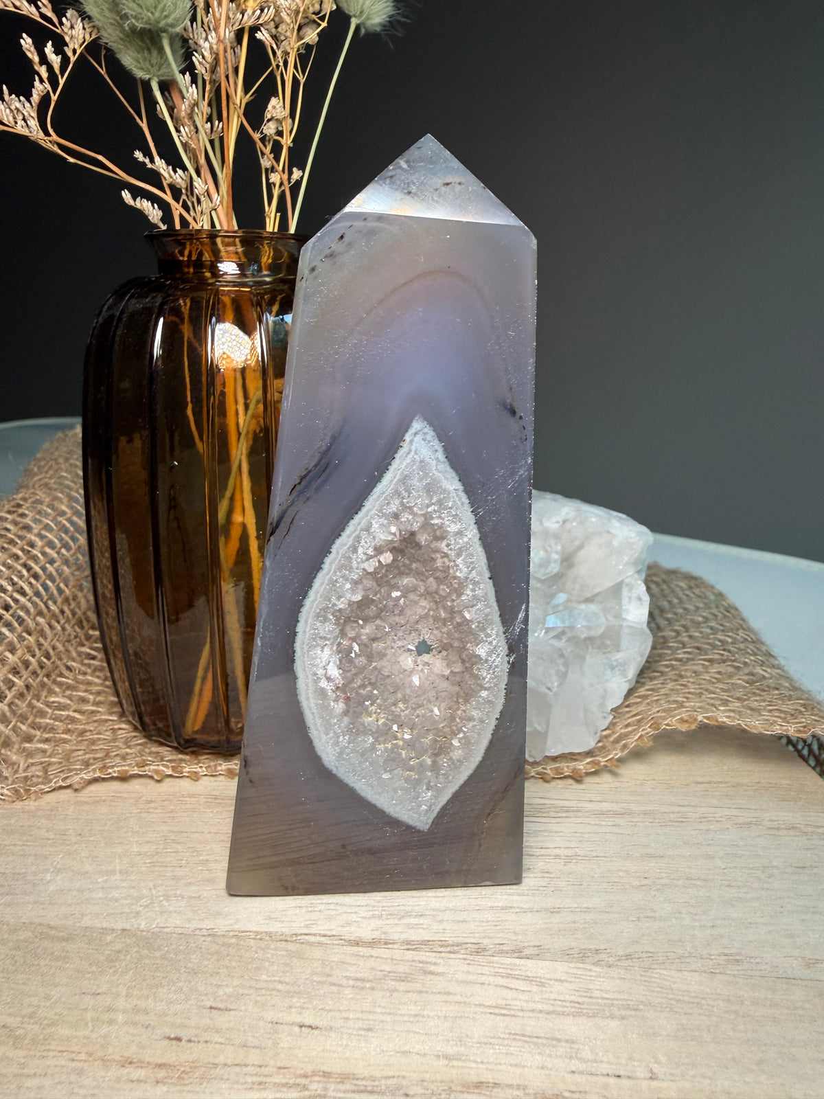 Agate Druzy - Tour plate