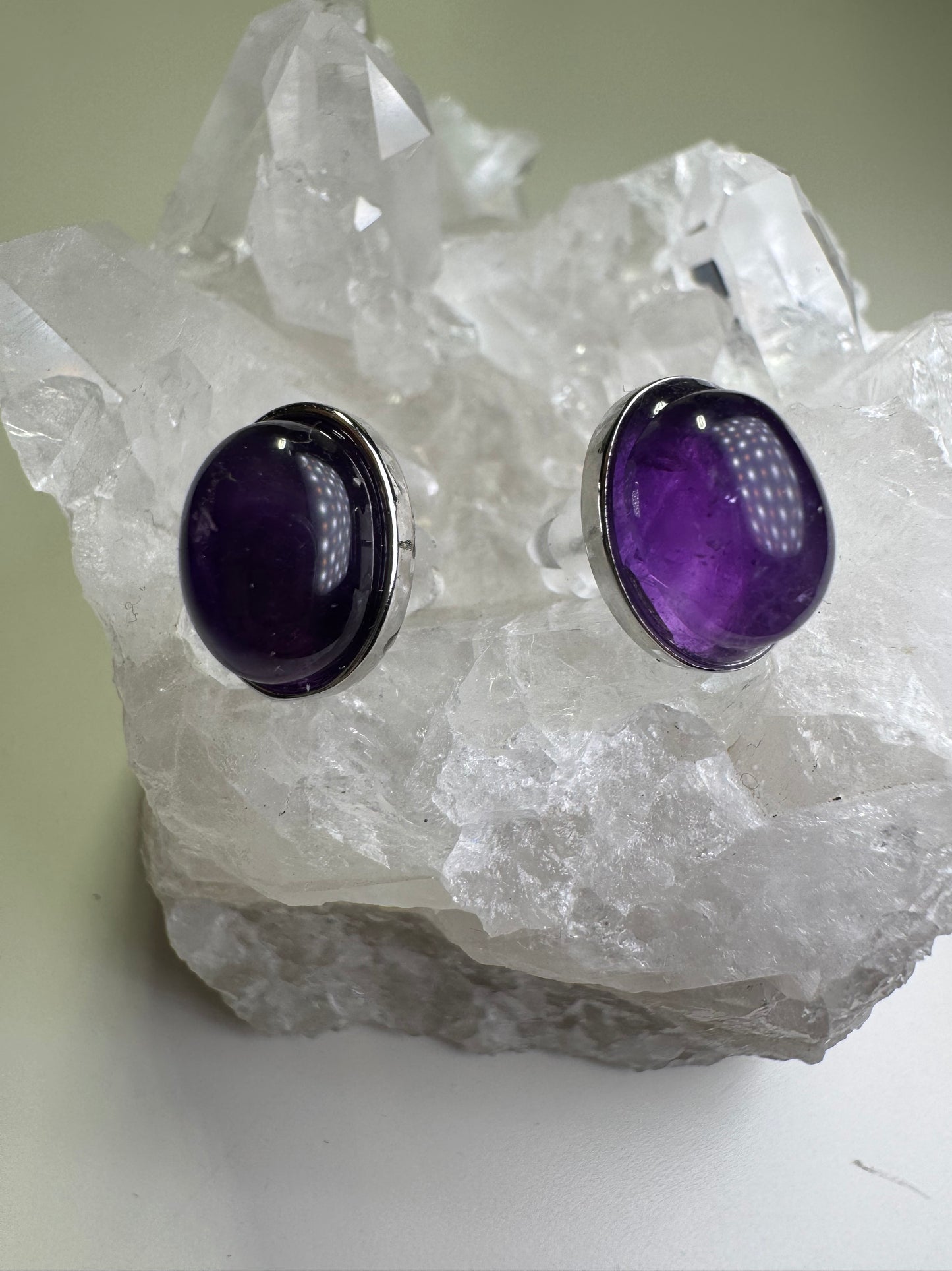 Améthyste - Boucles d'oreilles