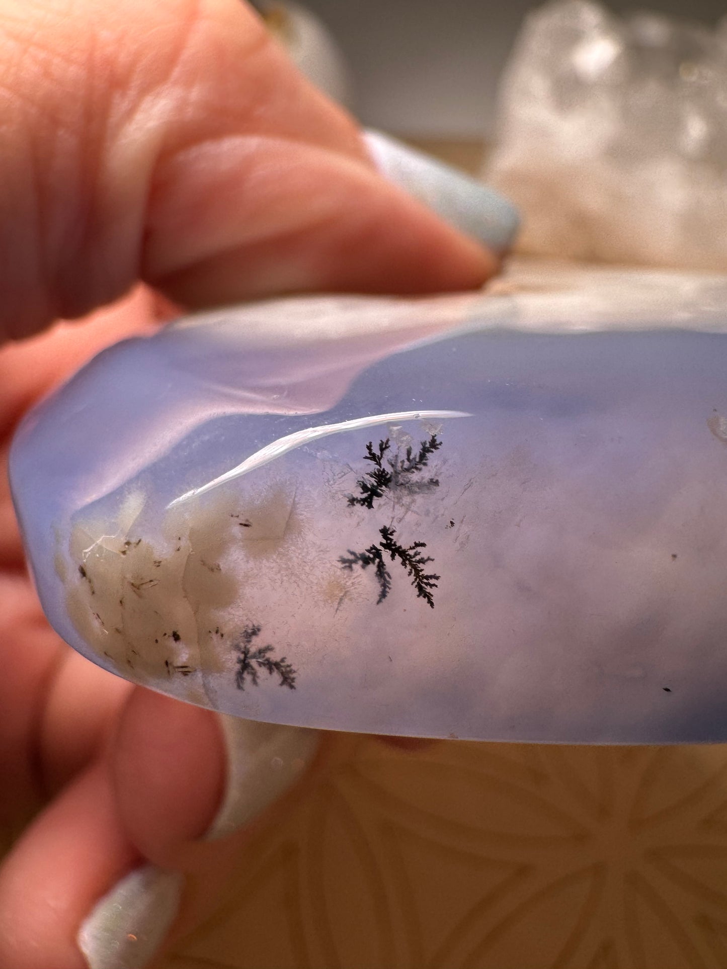 Agate Bleue Druzy | Larme