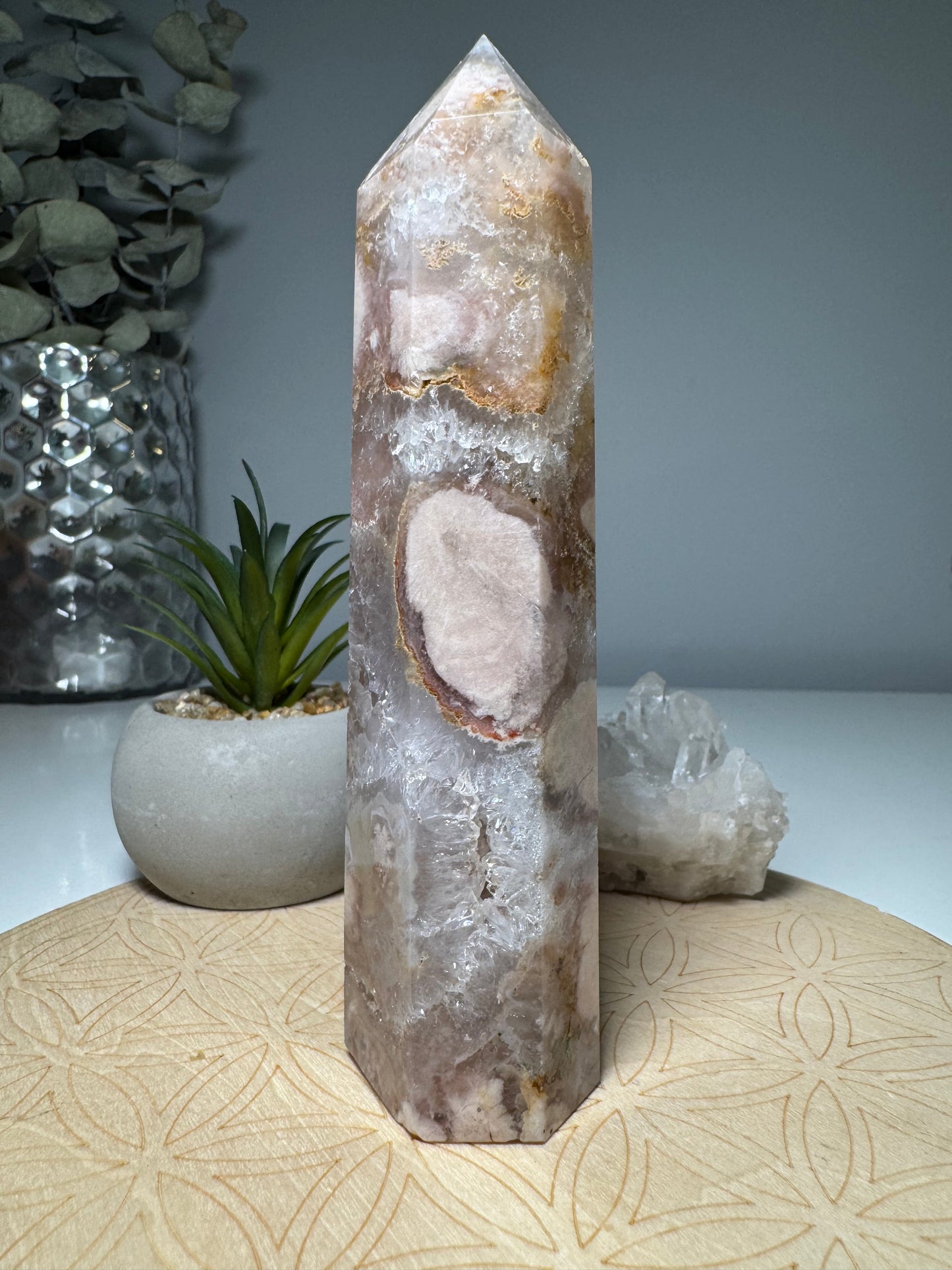 Agate fleur druzy | Tour