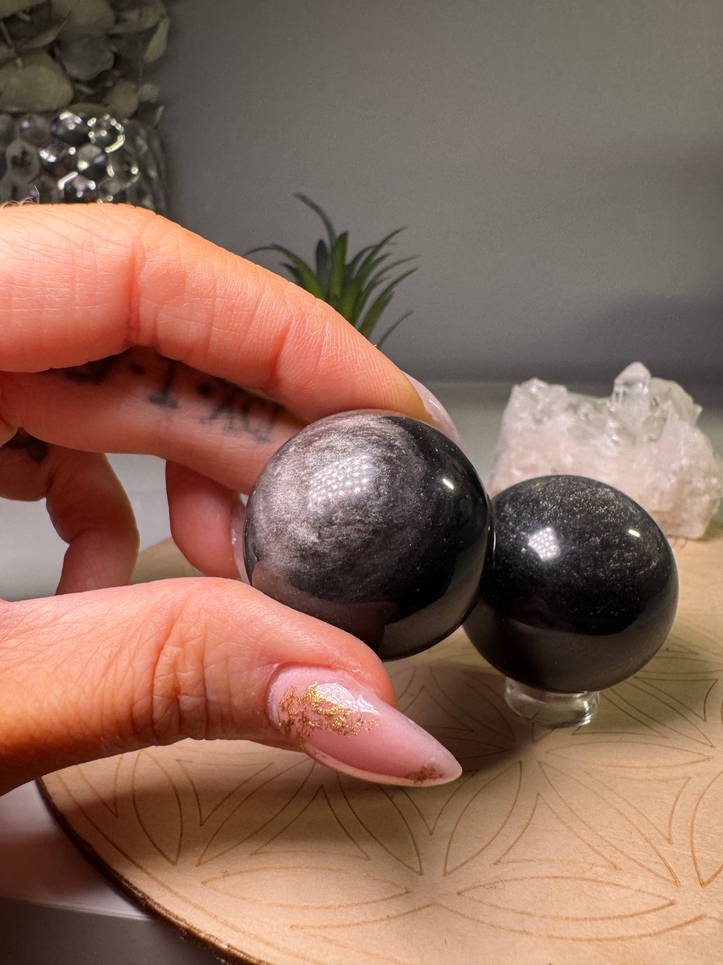 Obsidienne Argenté | Sphère