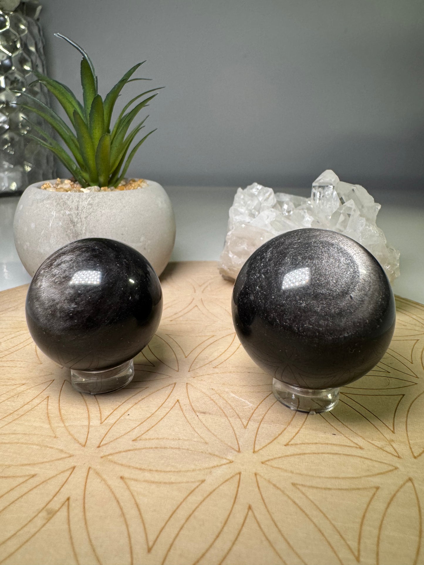 Obsidienne Argenté | Sphère