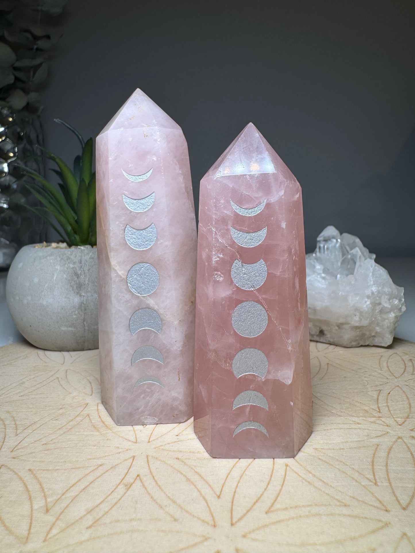 Quartz rose | Tour avec phase lunaire