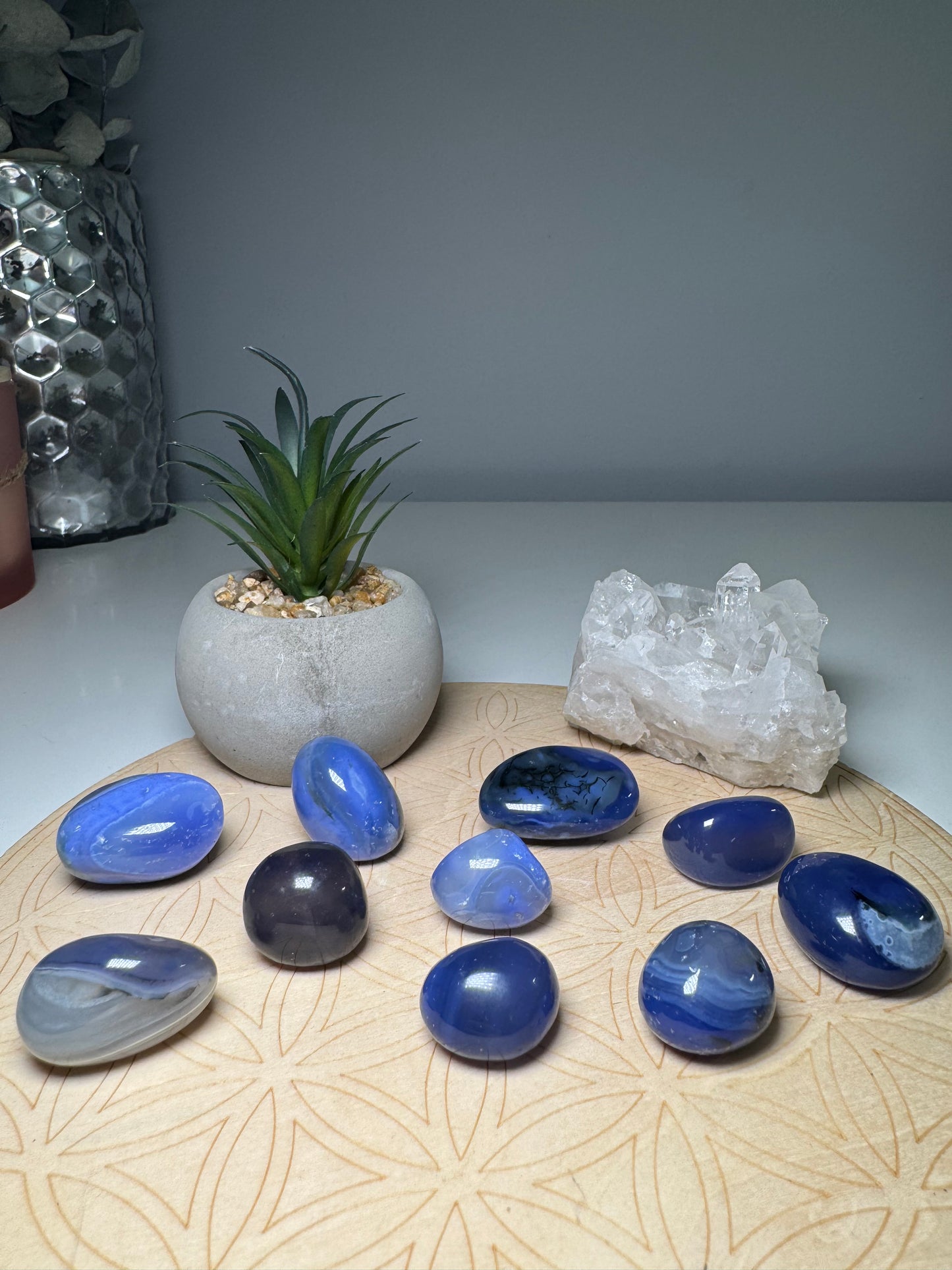 Agate bleue | Pierre roulée