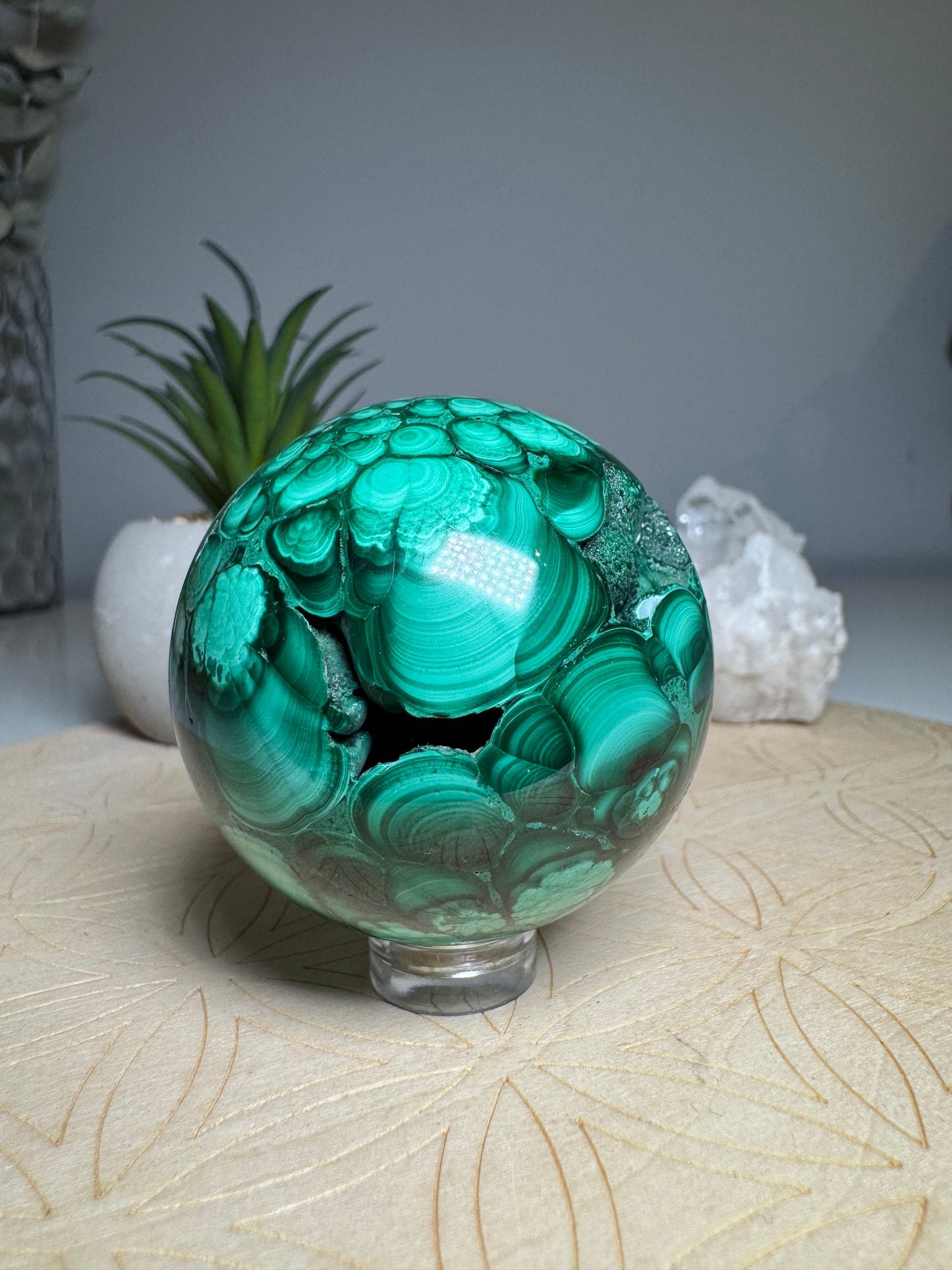 Malachite Druzy | Sphere