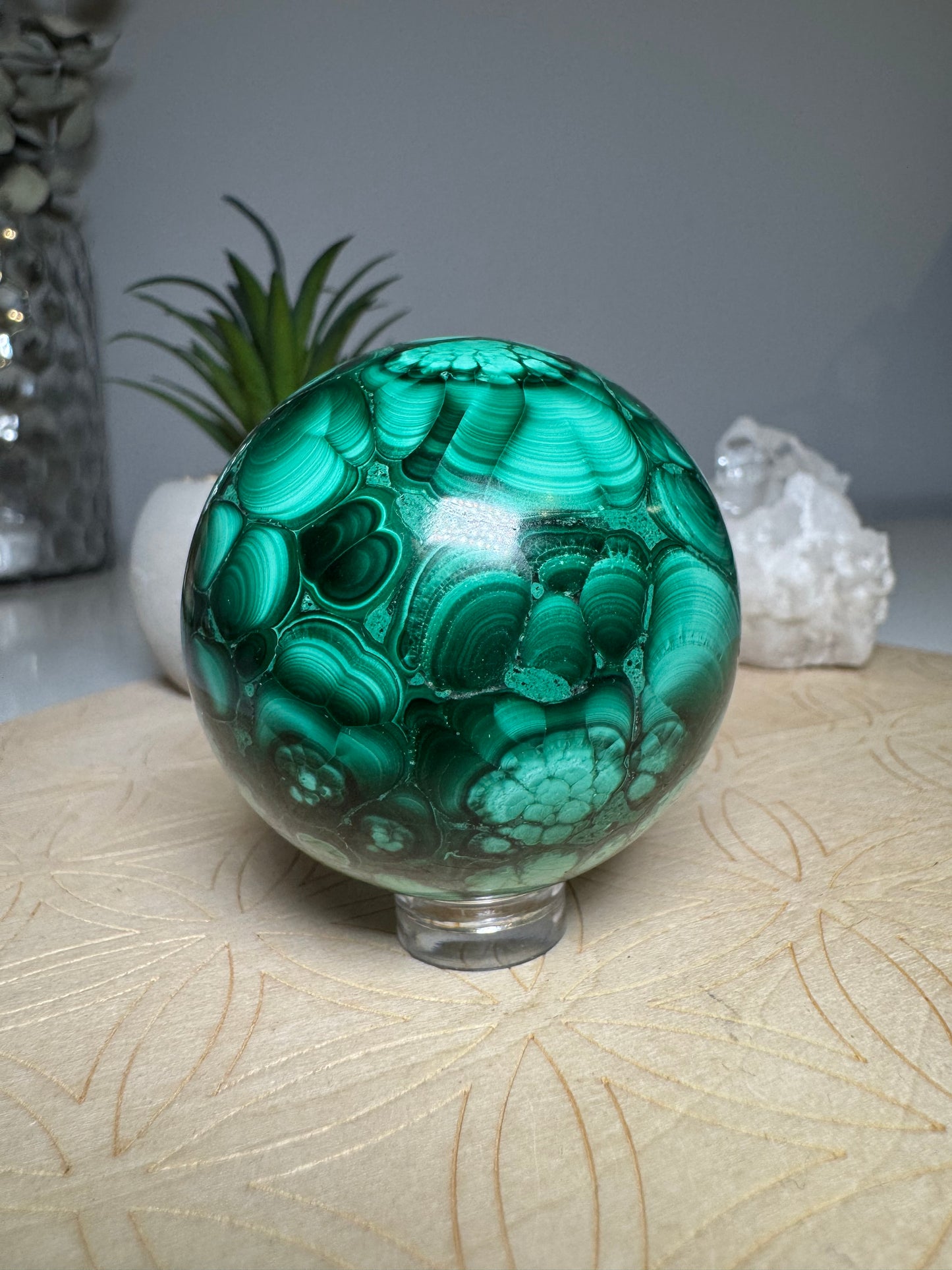 Malachite Druzy | Sphere