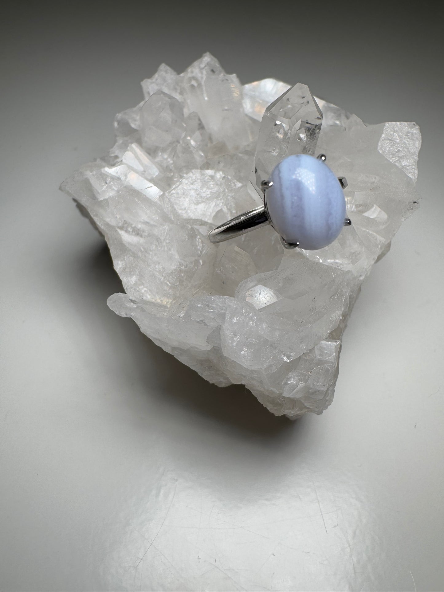 Agate dentelle bleue | Bague