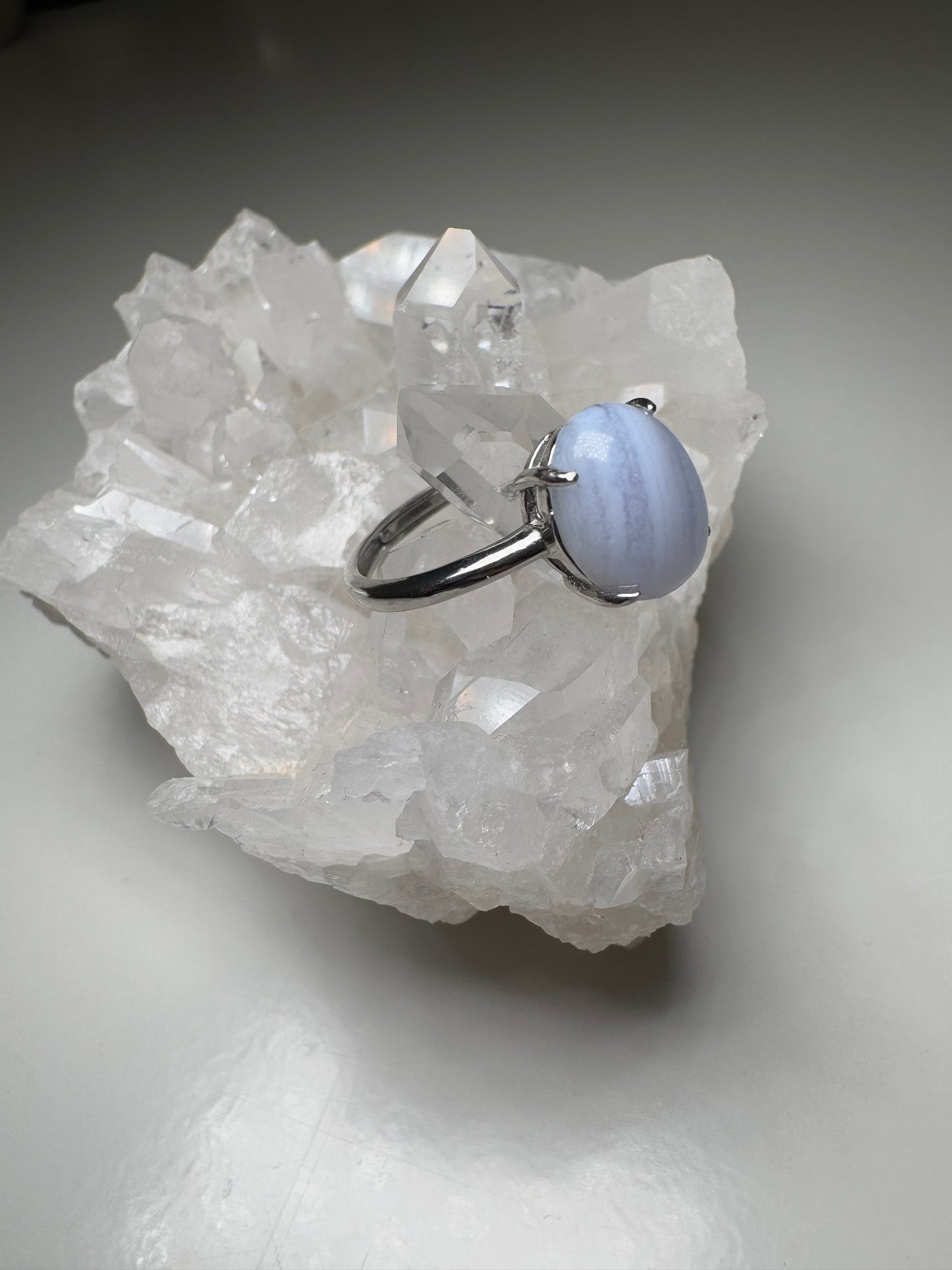Agate dentelle bleue | Bague