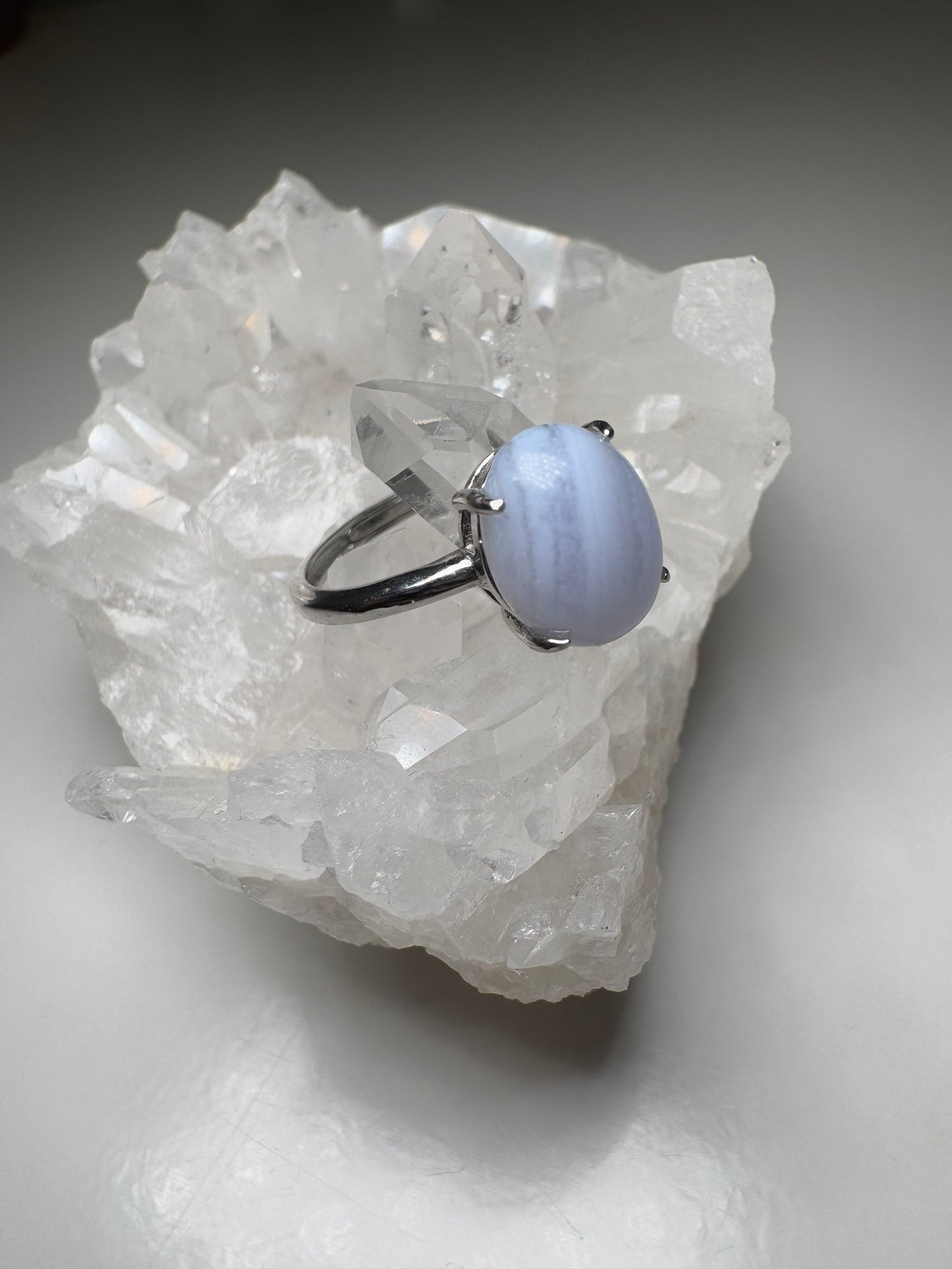 Agate dentelle bleue | Bague