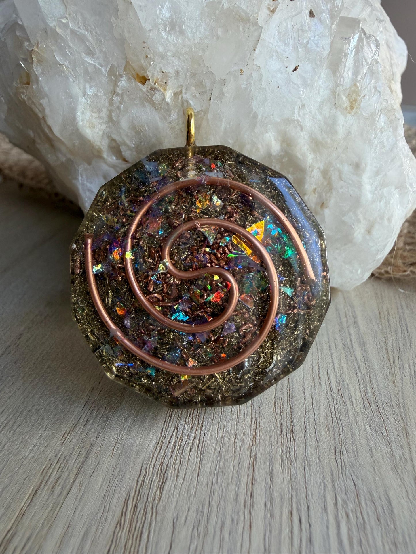 Orgonite - 4cm - Auralite 23 - Éveil spirituel – Transformation – Intuition – Élévation vibratoire