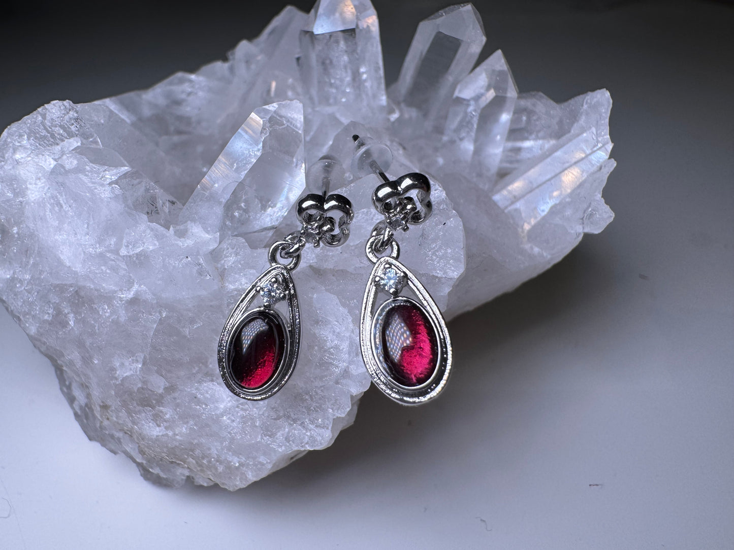 Ambre Sang - Boucles d'Oreilles