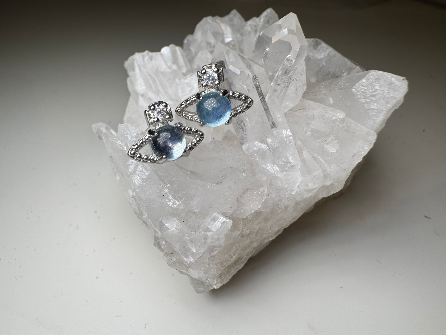 Aigue-Marine - Boucles d'Oreilles