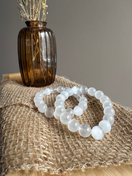 Sélénite | Bracelet 10 mm