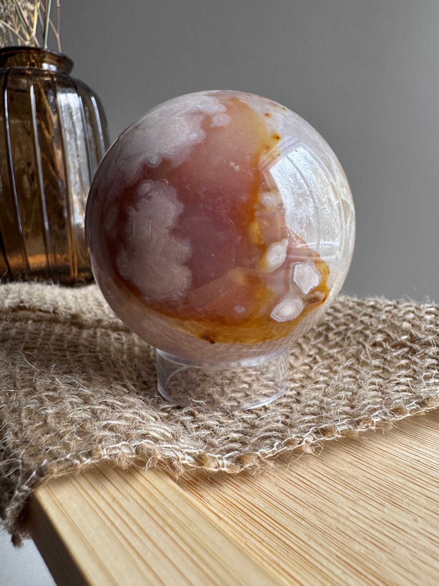 Agate Fleur & Cornaline - Sphère