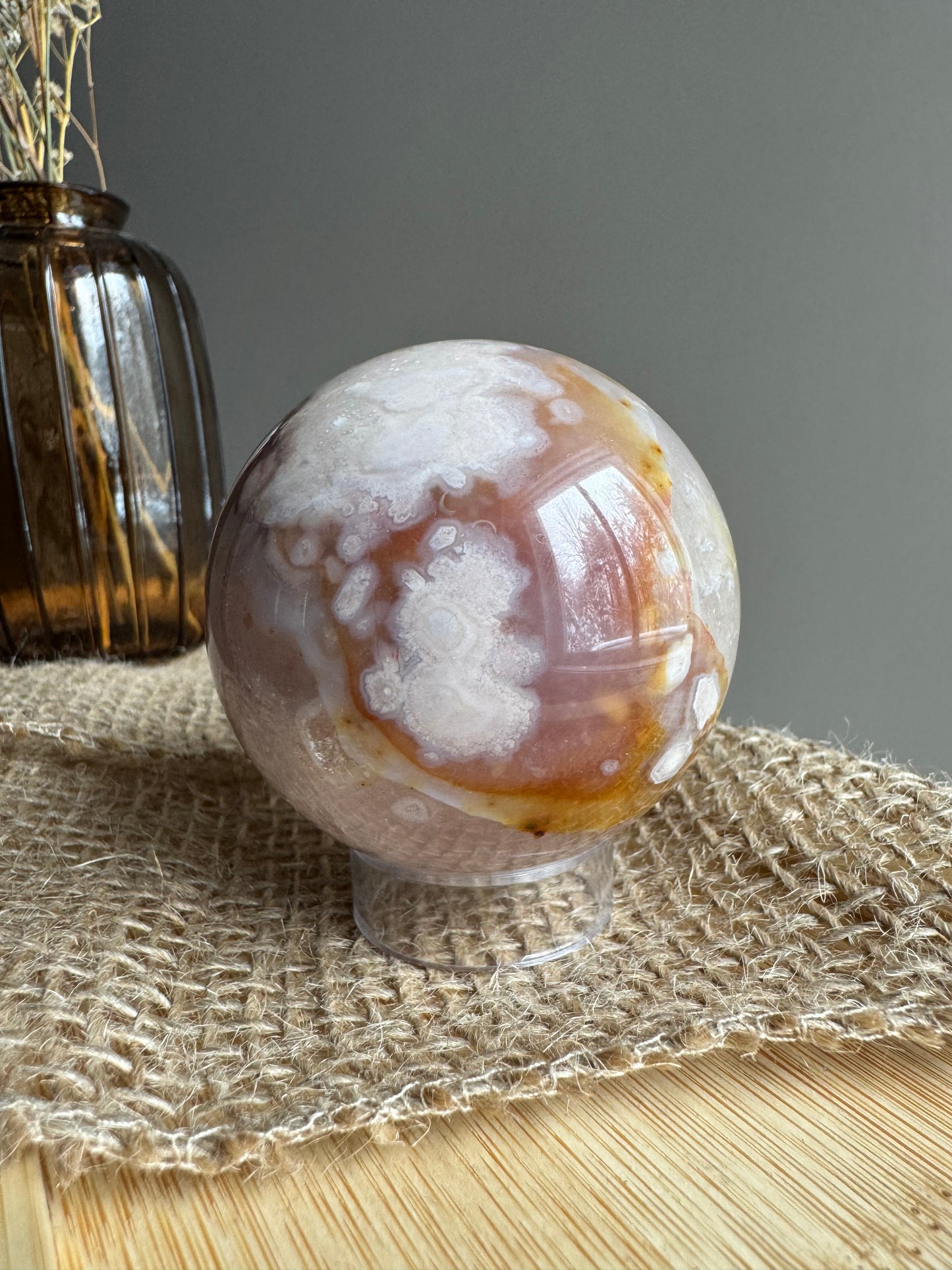 Agate Fleur & Cornaline - Sphère