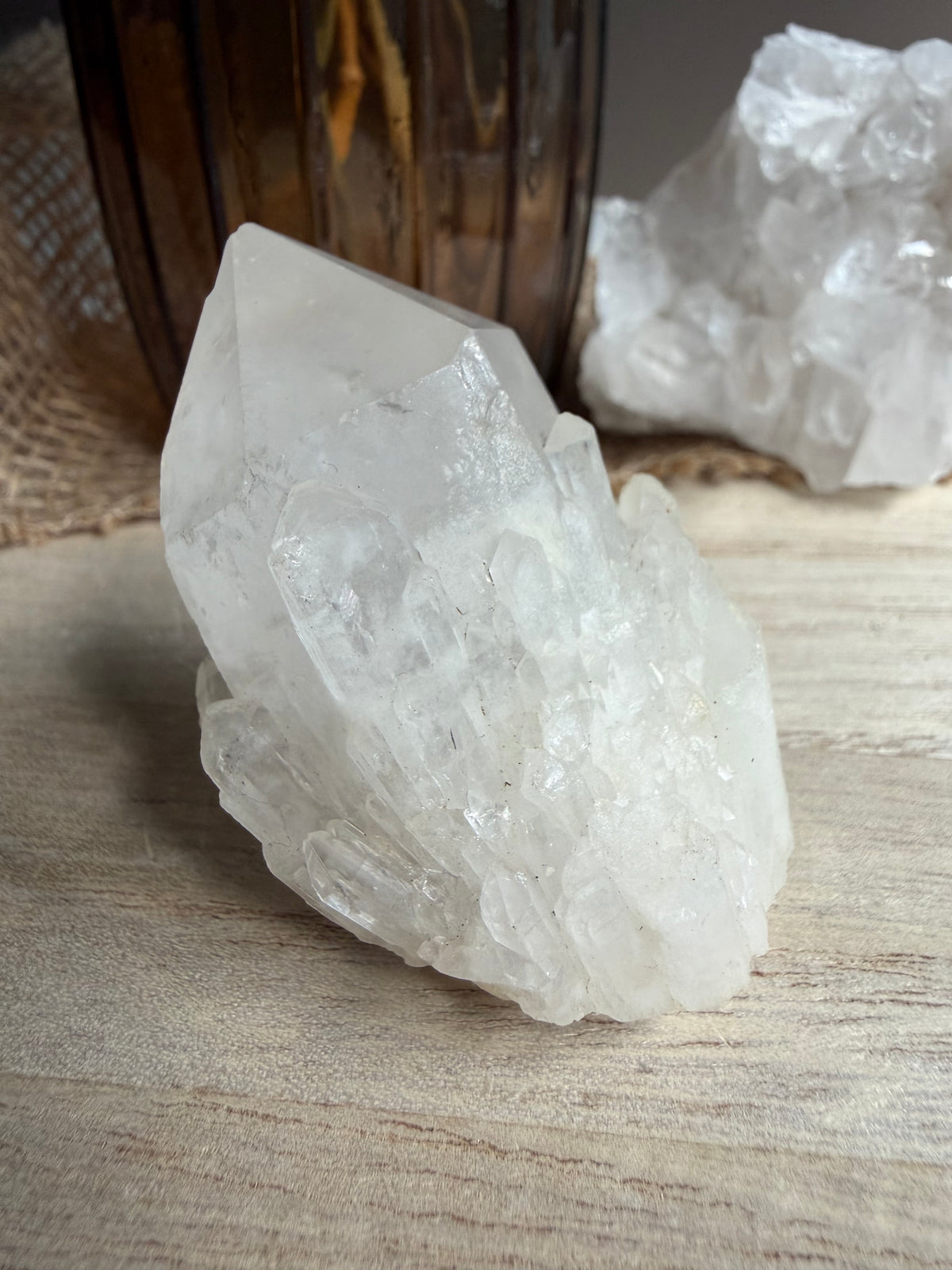 Amas de quartz clair