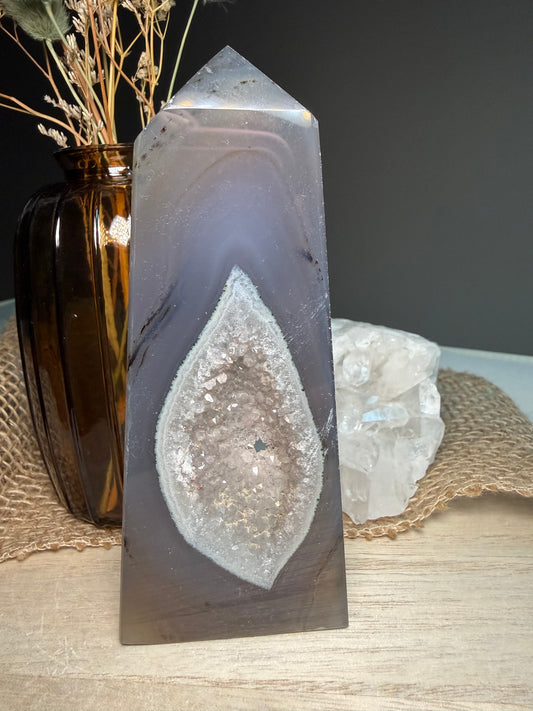 Agate Druzy - Tour plate