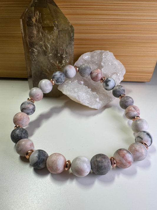 Jaspe Zébré Rose - Bracelet