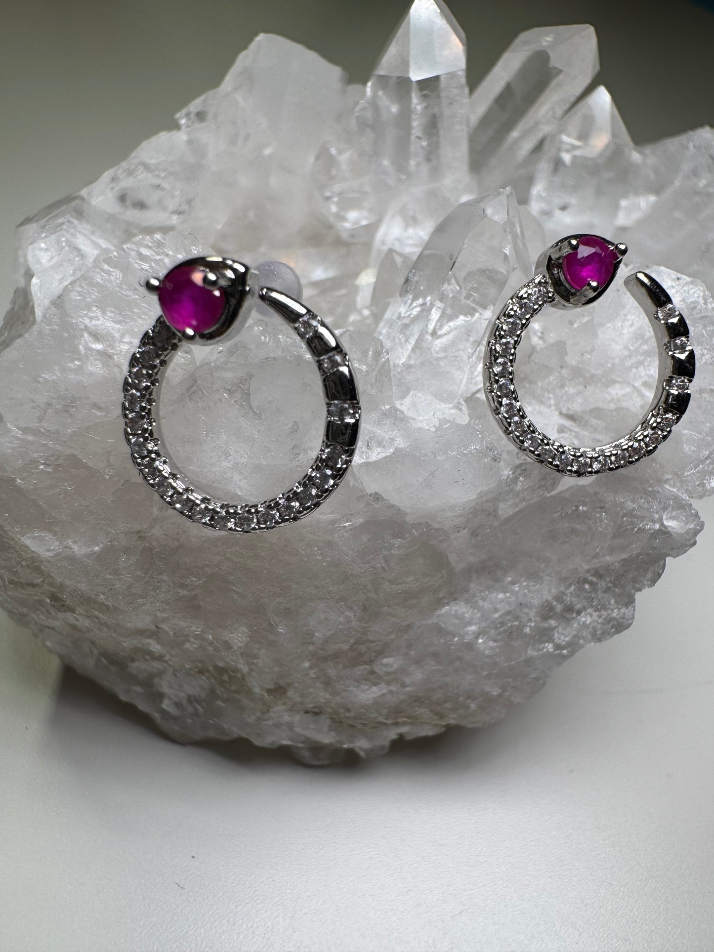 Rubis - Boucles d'oreilles