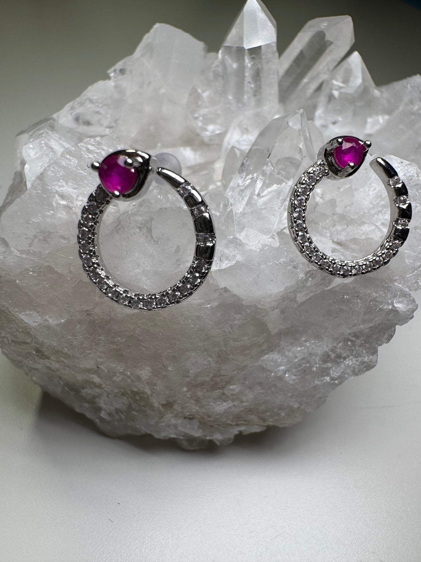 Rubis - Boucles d'oreilles