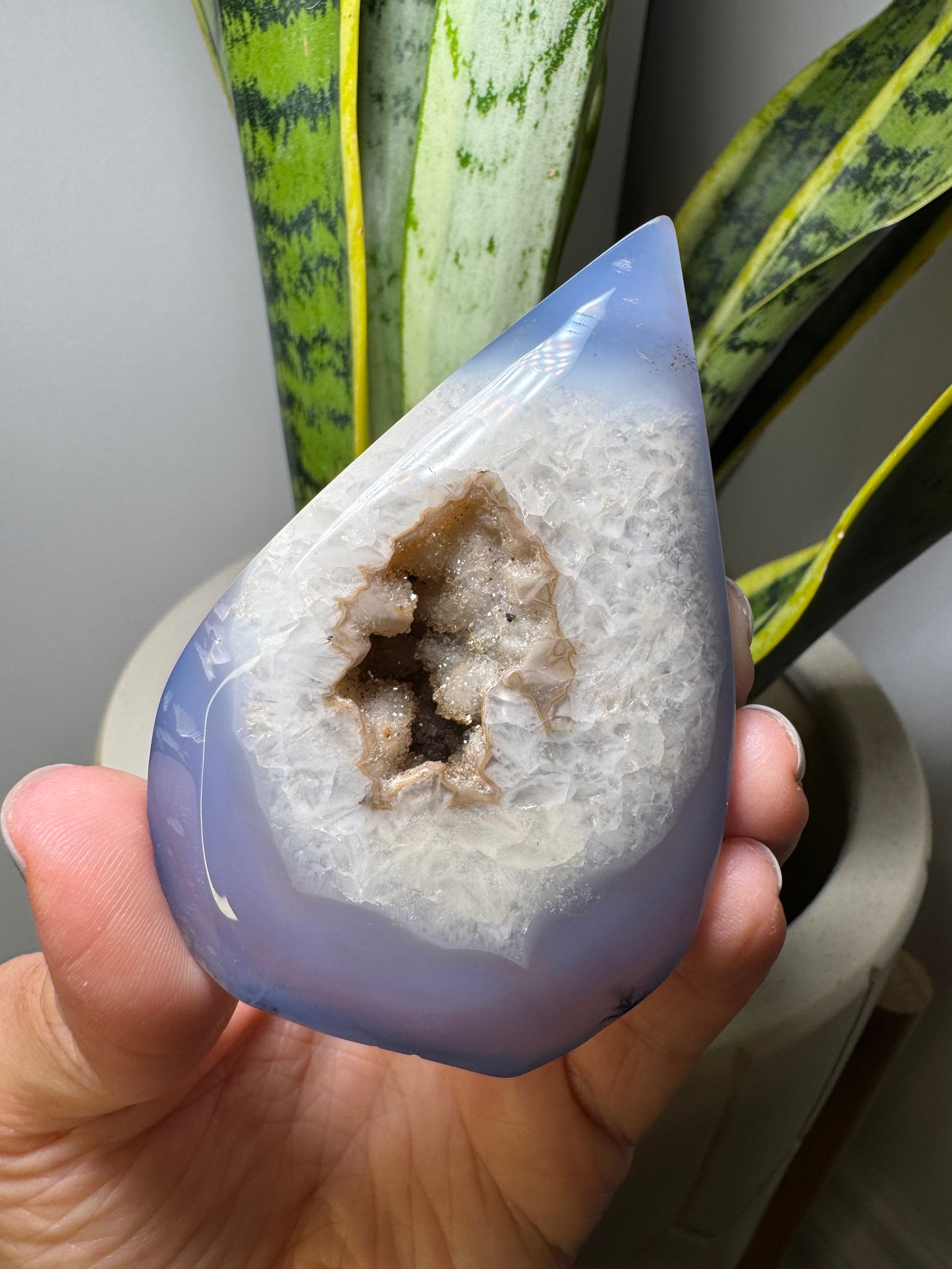 Agate Bleue Druzy | Flamme