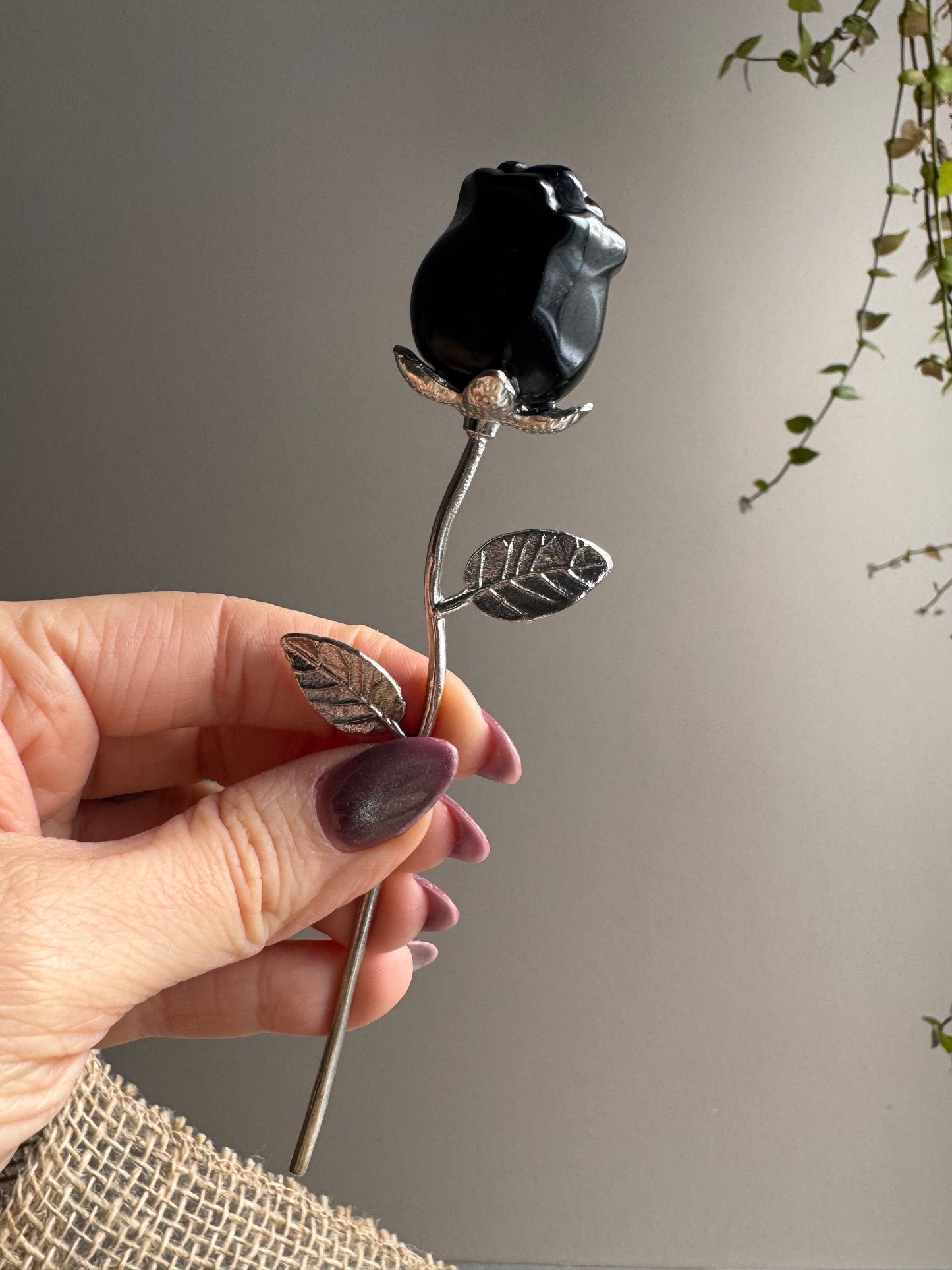 Roses avec en tige métal