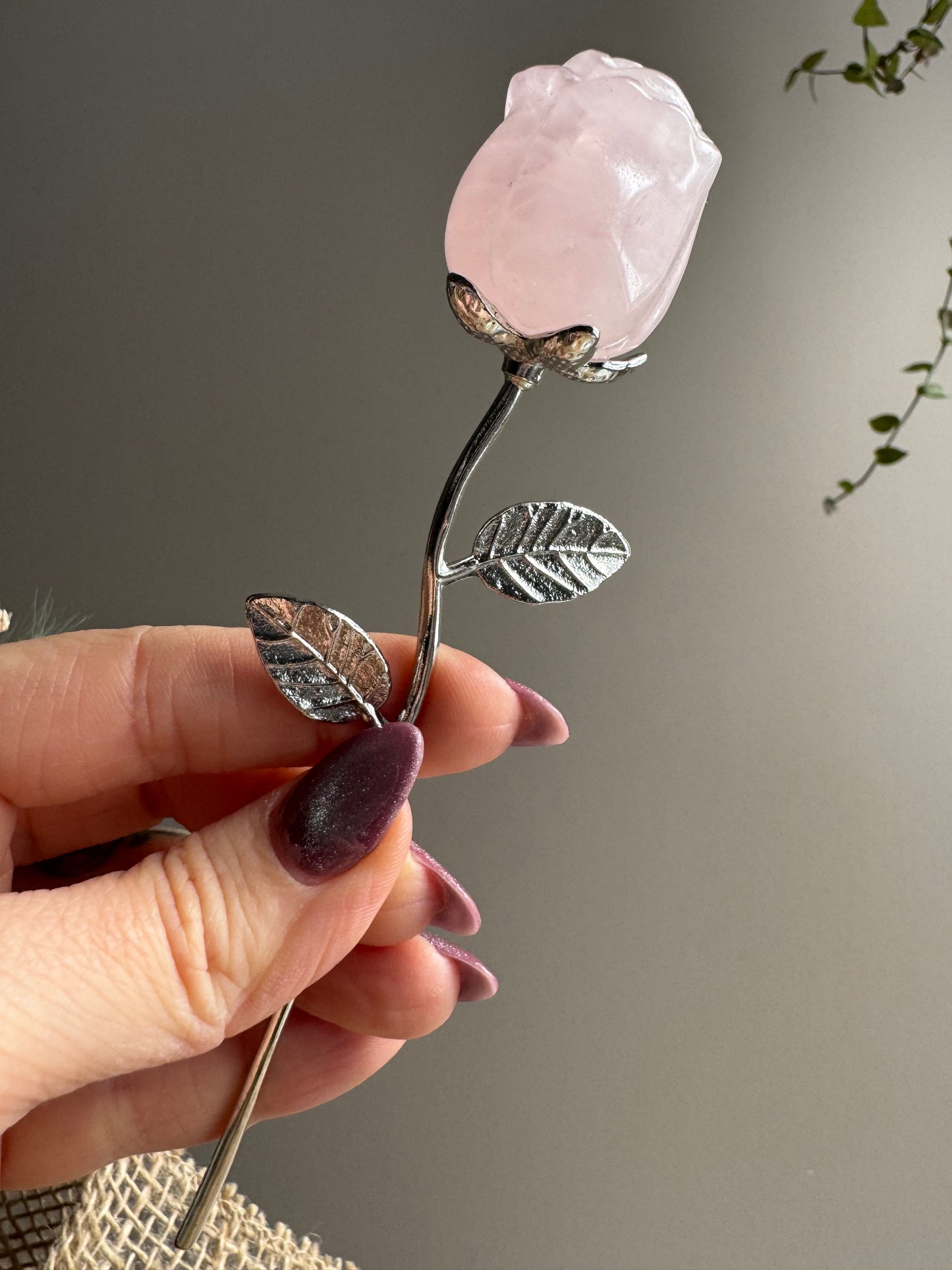 Roses avec en tige métal