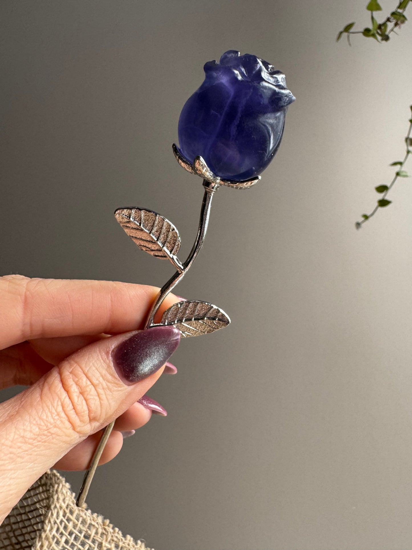 Roses avec en tige métal