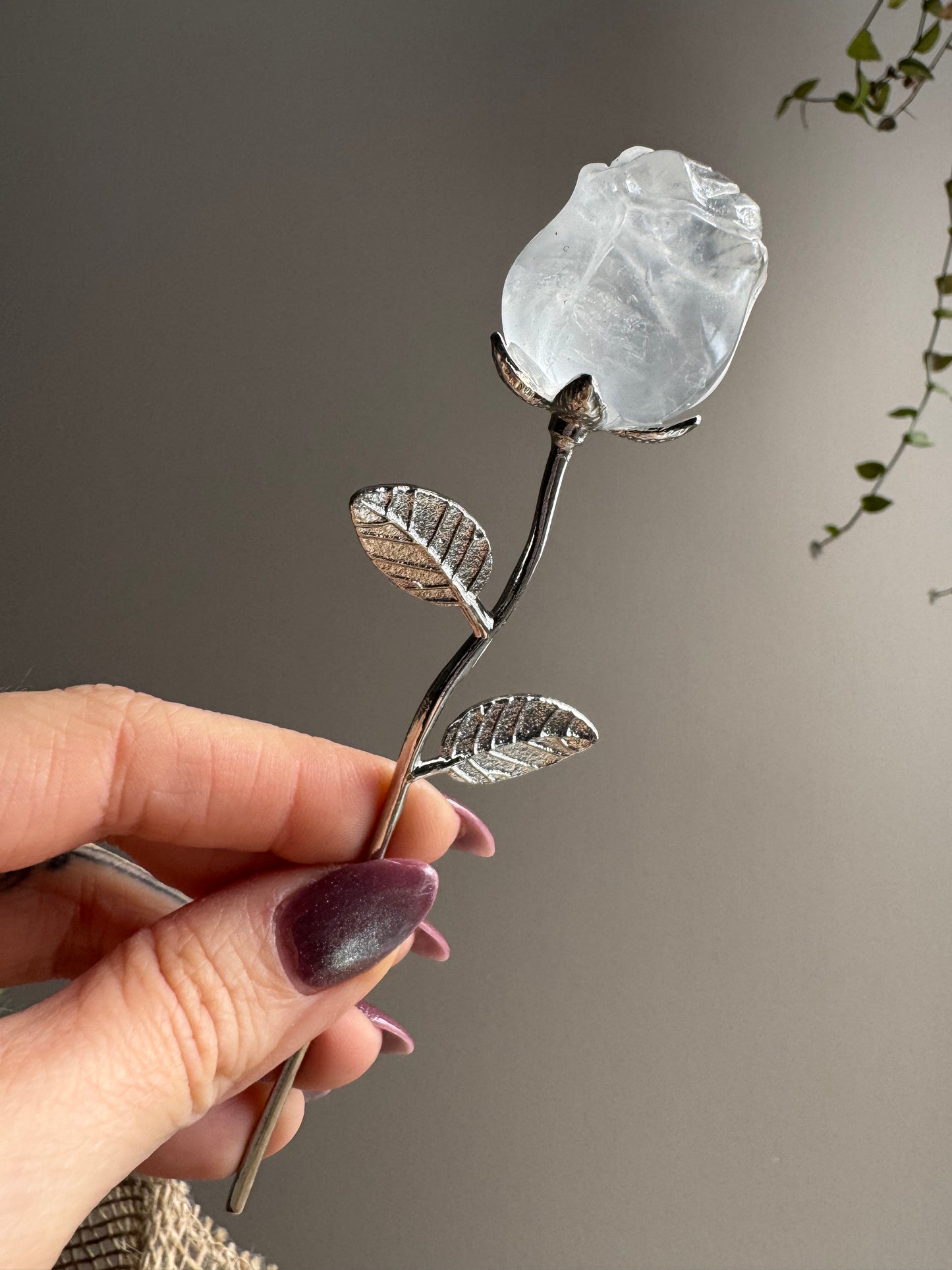 Roses avec en tige métal