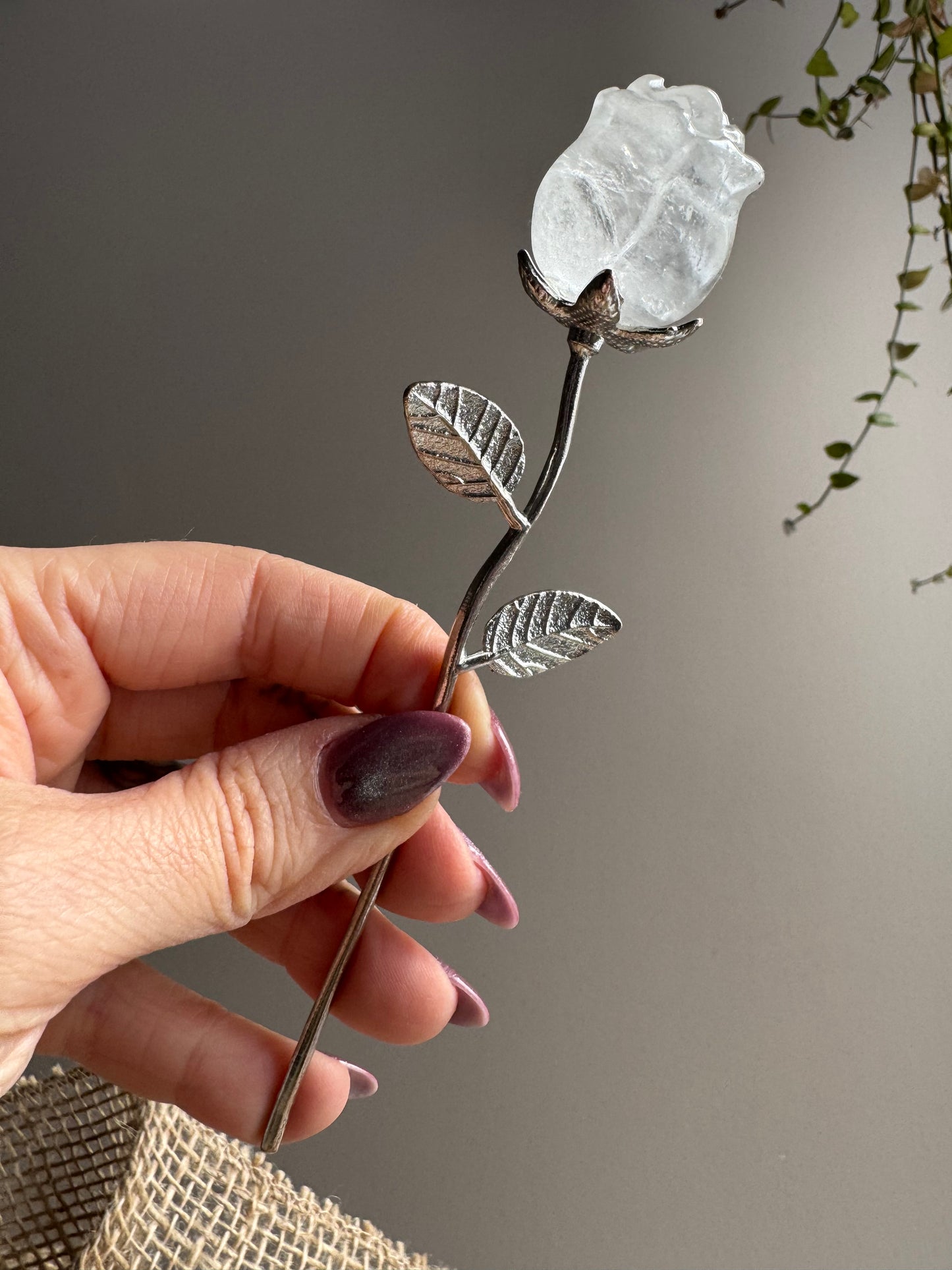 Roses avec en tige métal