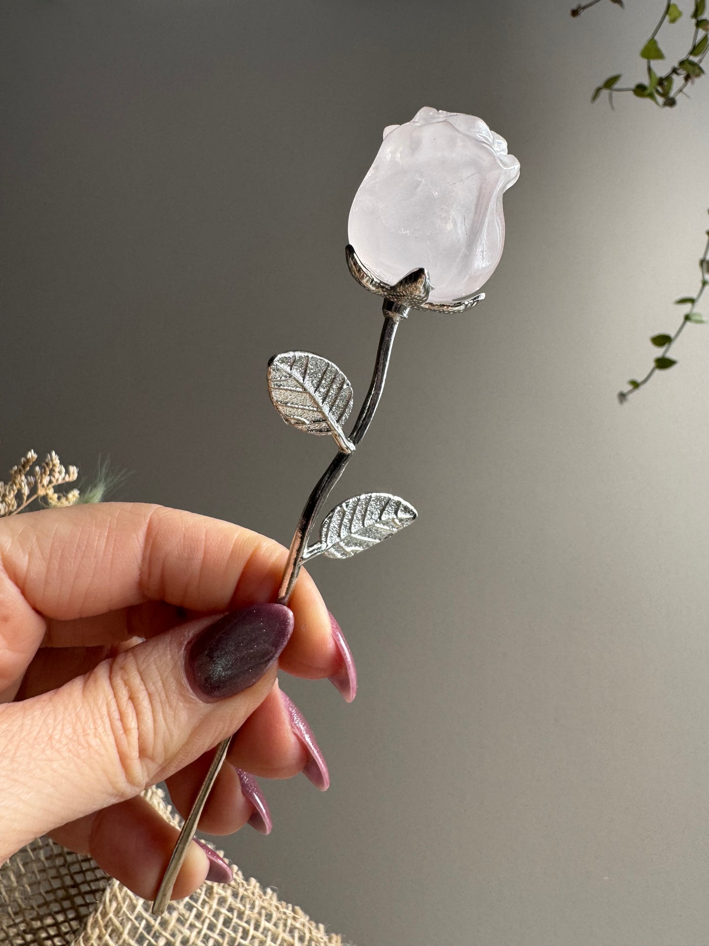 Roses avec en tige métal