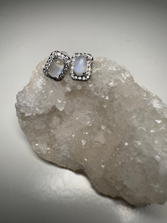 Pierre de Lune | Boucles d'oreilles