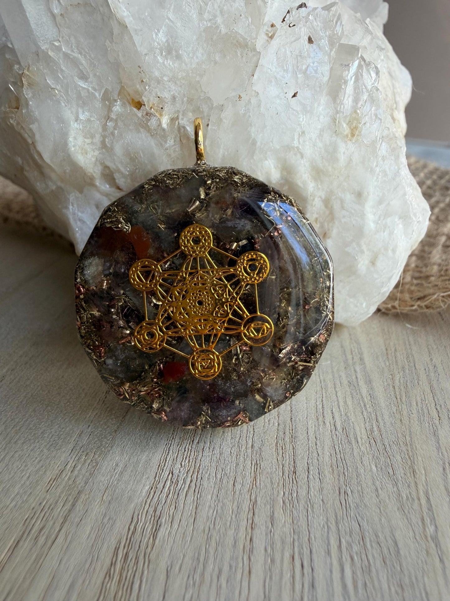 Orgonite - 4cm - Auralite 23 - Éveil spirituel – Transformation – Intuition – Élévation vibratoire