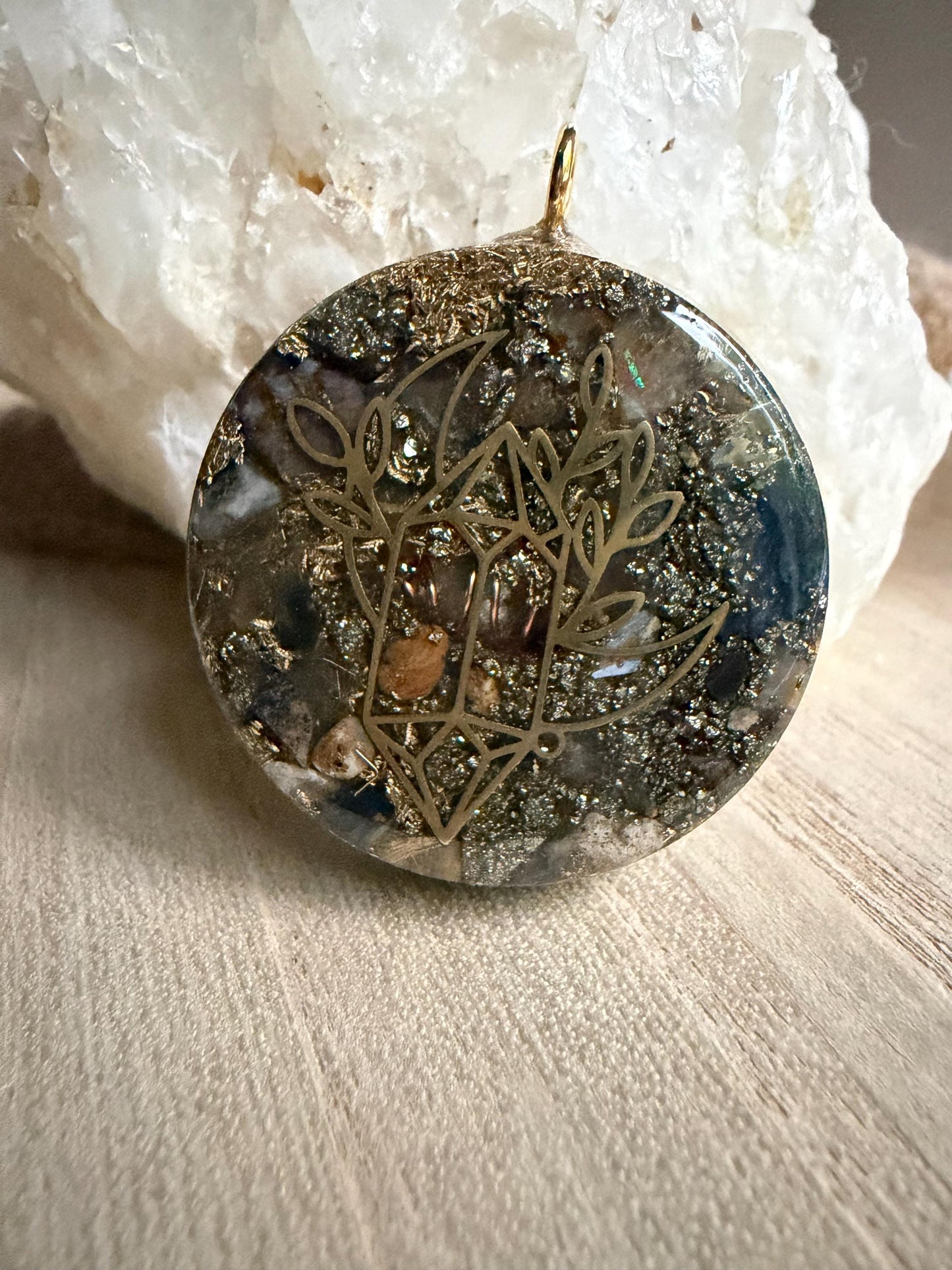 Orgonite 4 cm - Tempête de Lumière - Puissance – Transformation – Clarté – Manifestation