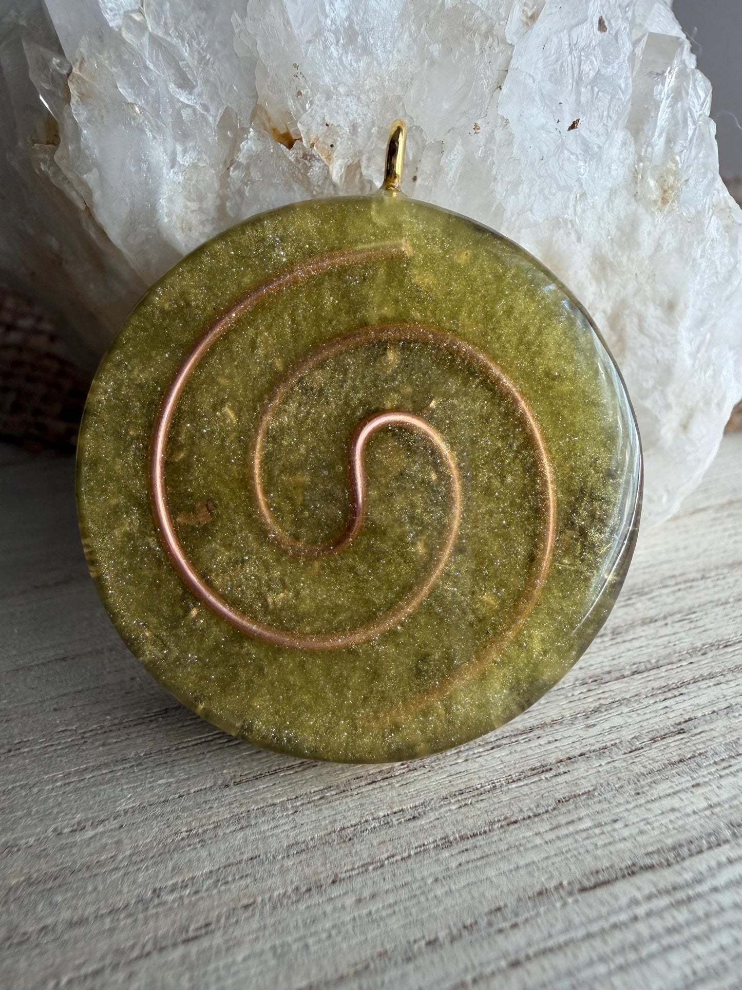 Orgonite 4 cm - Calcite Jaune - Joie  Confiance  Vitalité  Clarté mentale