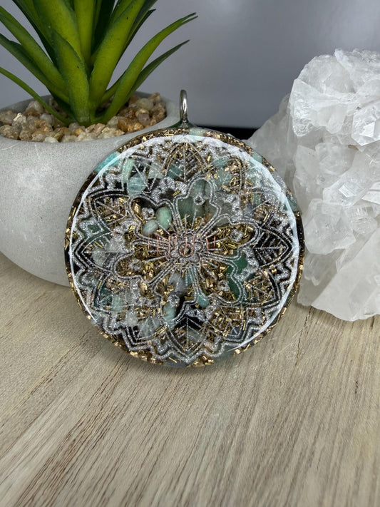 Orgonite - 5cm Nature sacrée - Connexion à la nature  Harmonie  Ancrage doux