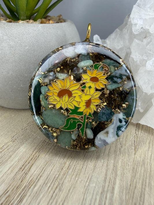 Orgonite - 4cm Nature sacrée - Connexion à la nature  Harmonie  Ancrage doux