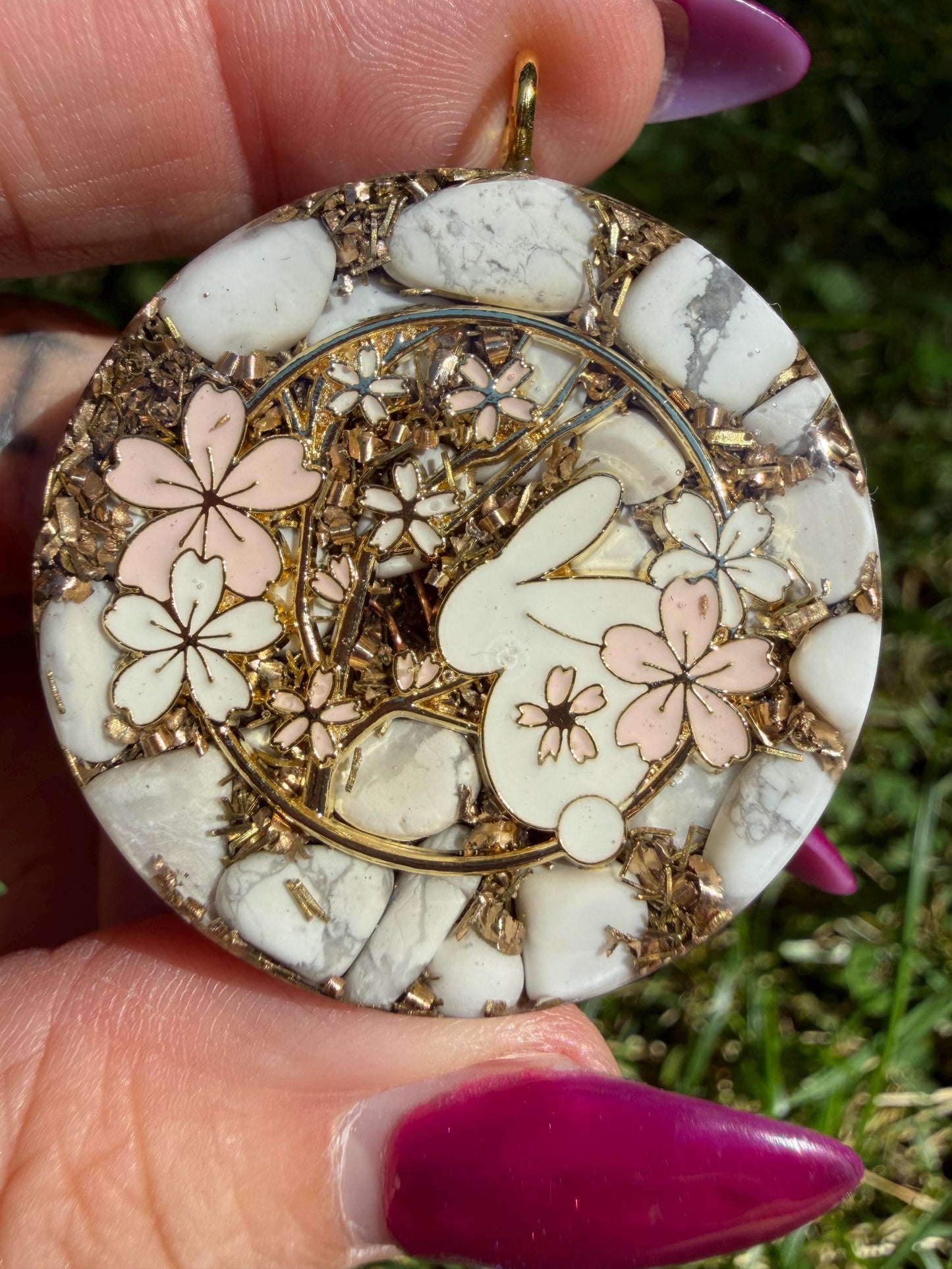Orgonite 4 cm - Howlite - Apaisement  Patience  Équilibre émotionnel  Sérénité