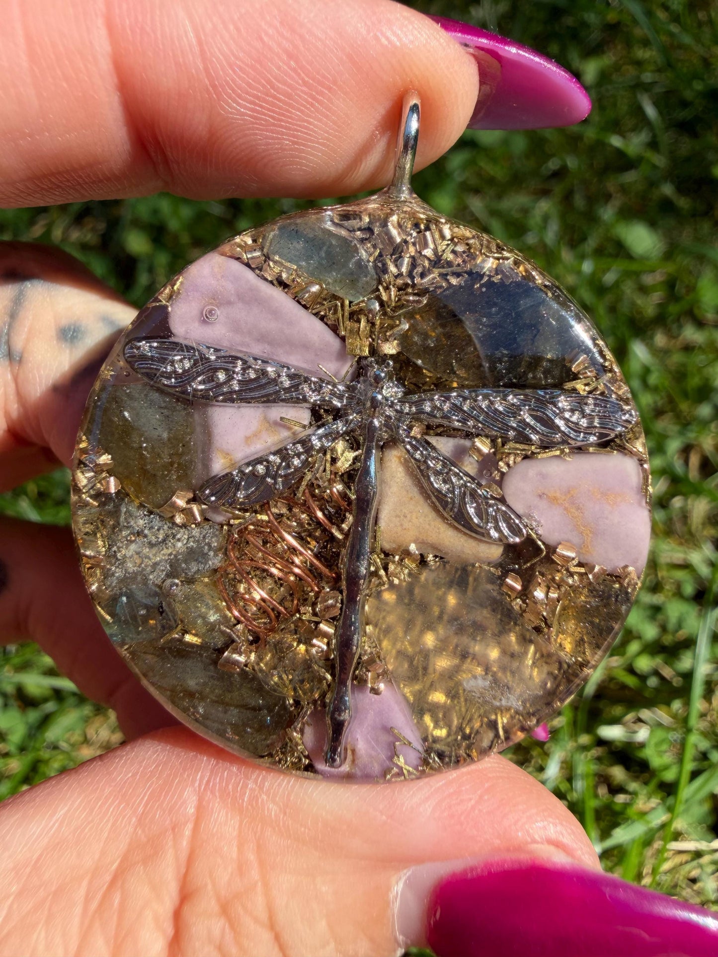 Orgonite 4 cm - Écho de l'âme - Intuition  Reconnexion à soi  Guidance intérieure  Éveil spirituel