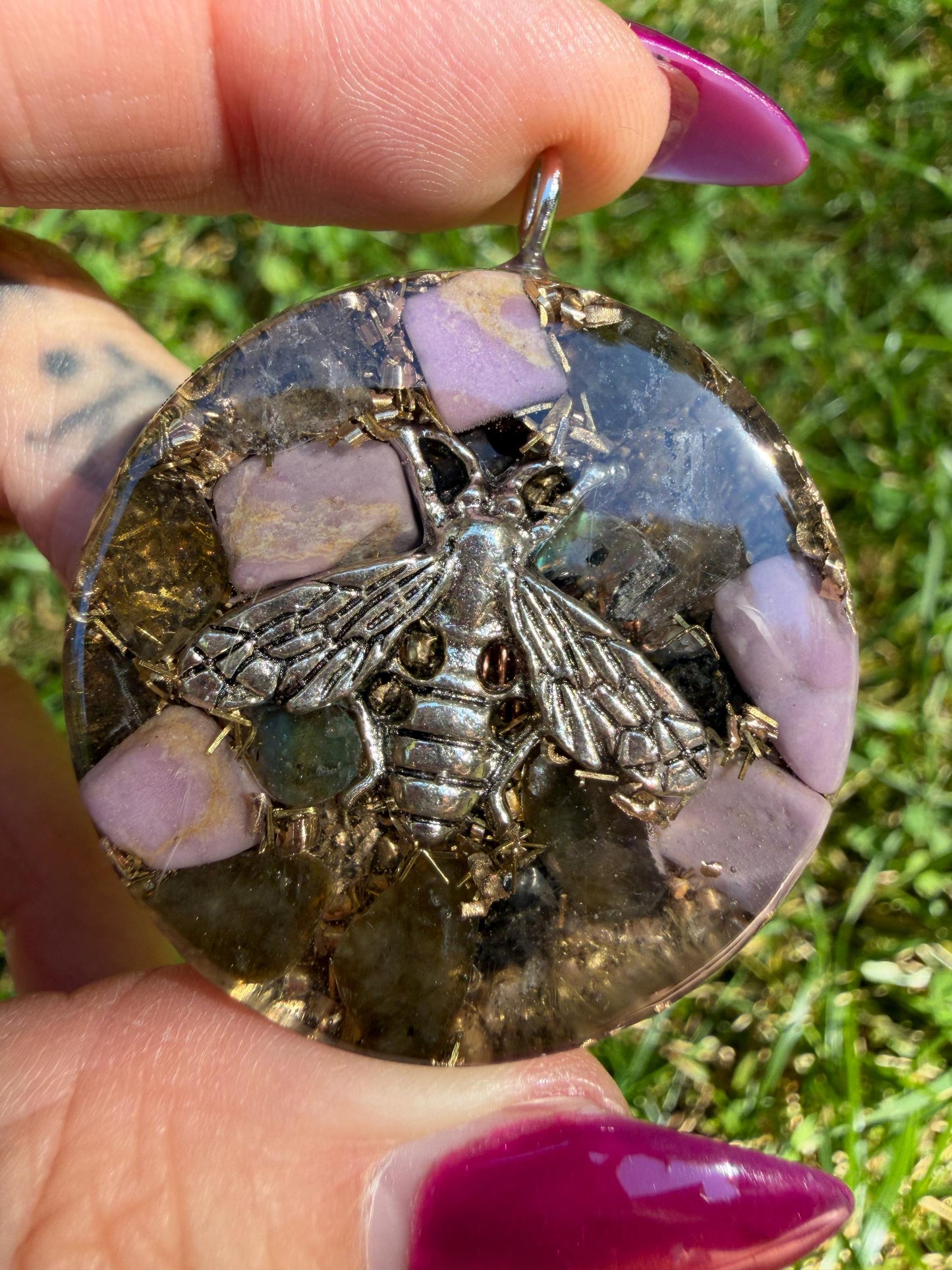 Orgonite 4 cm - Écho de l'âme - Intuition  Reconnexion à soi  Guidance intérieure  Éveil spirituel